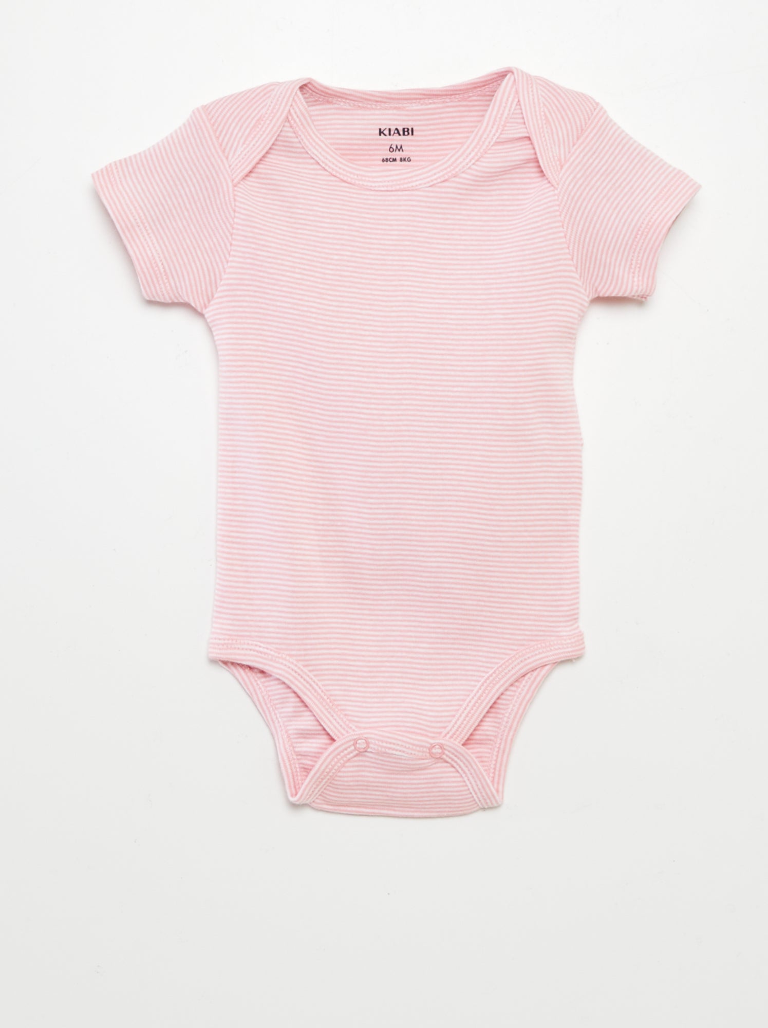 Bodies imprimés en coton - lot de 3 - Blanc/rose