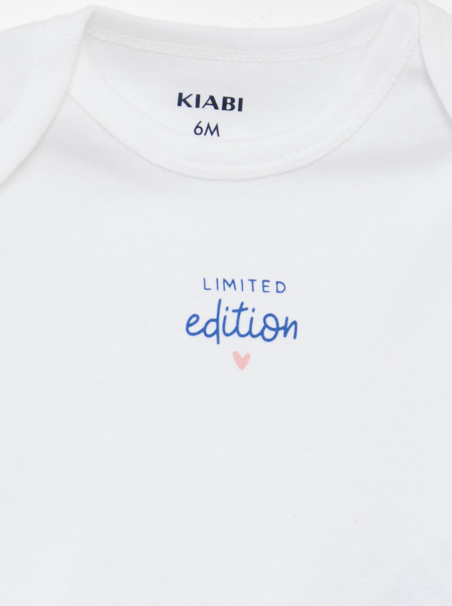 Bodies imprimés en coton - lot de 3 - Blanc/rose