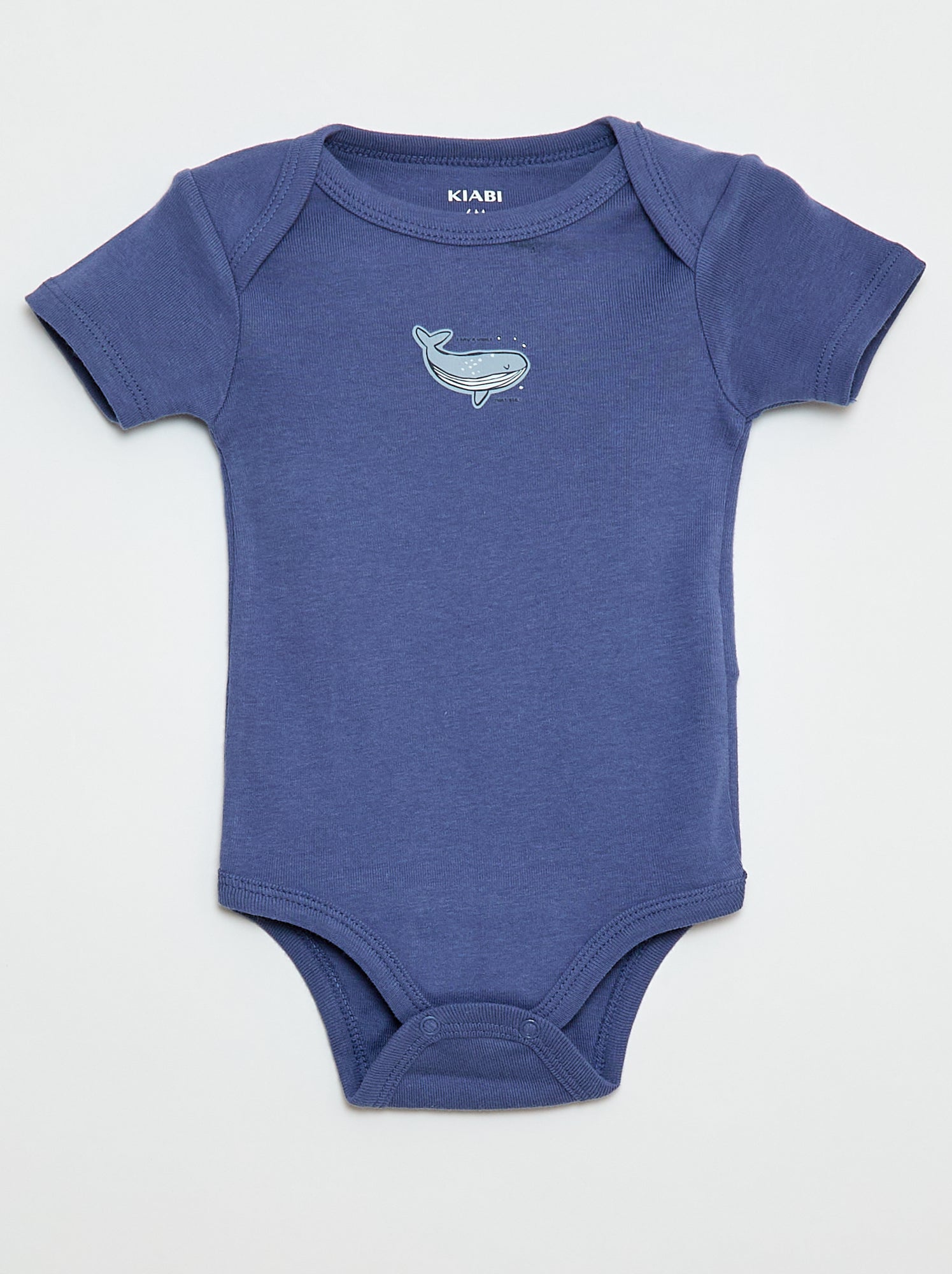 Bodies imprimés en coton - lot de 3 - Bleu