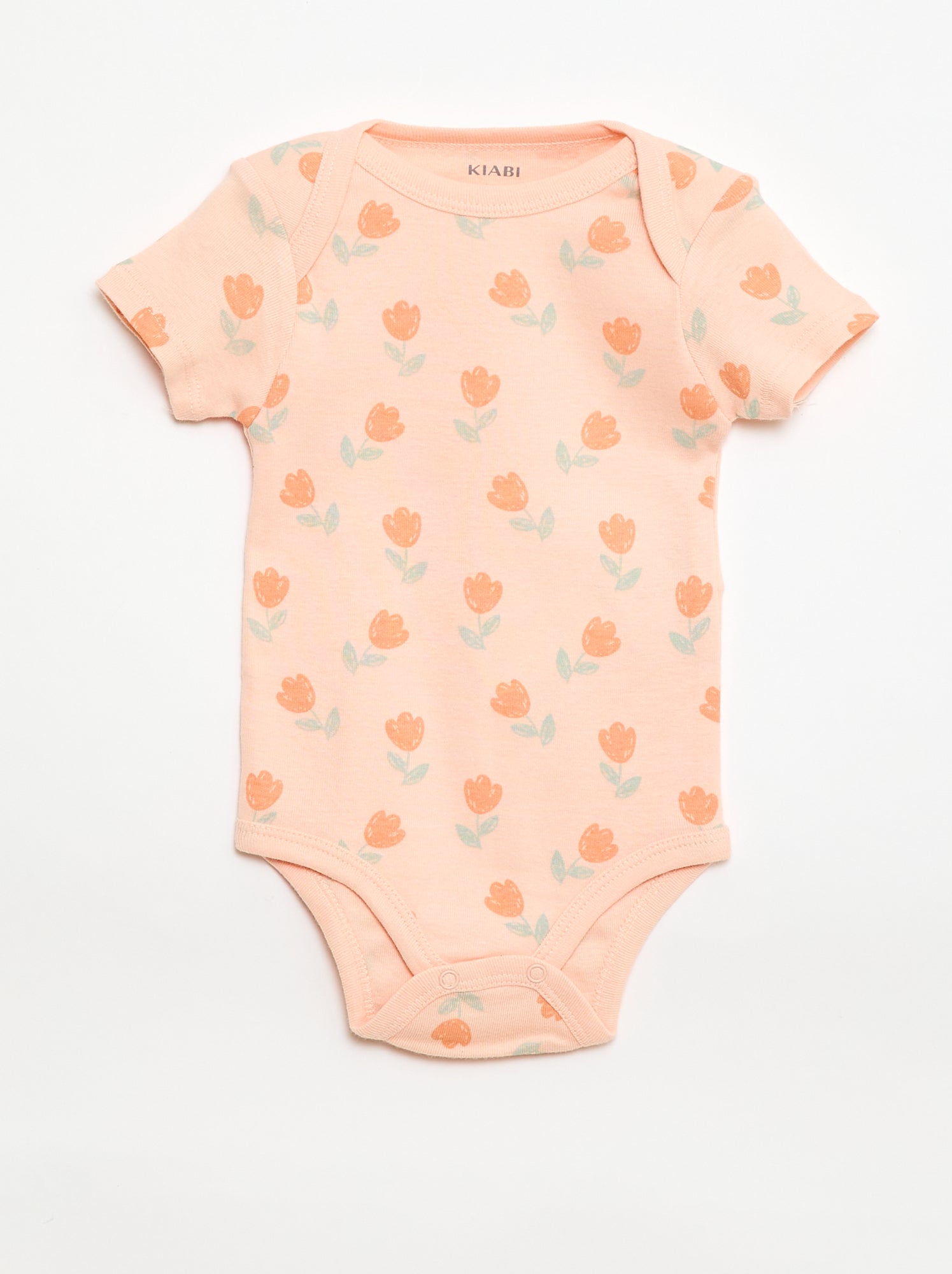 Bodies imprimés en coton - lot de 3 - Orange