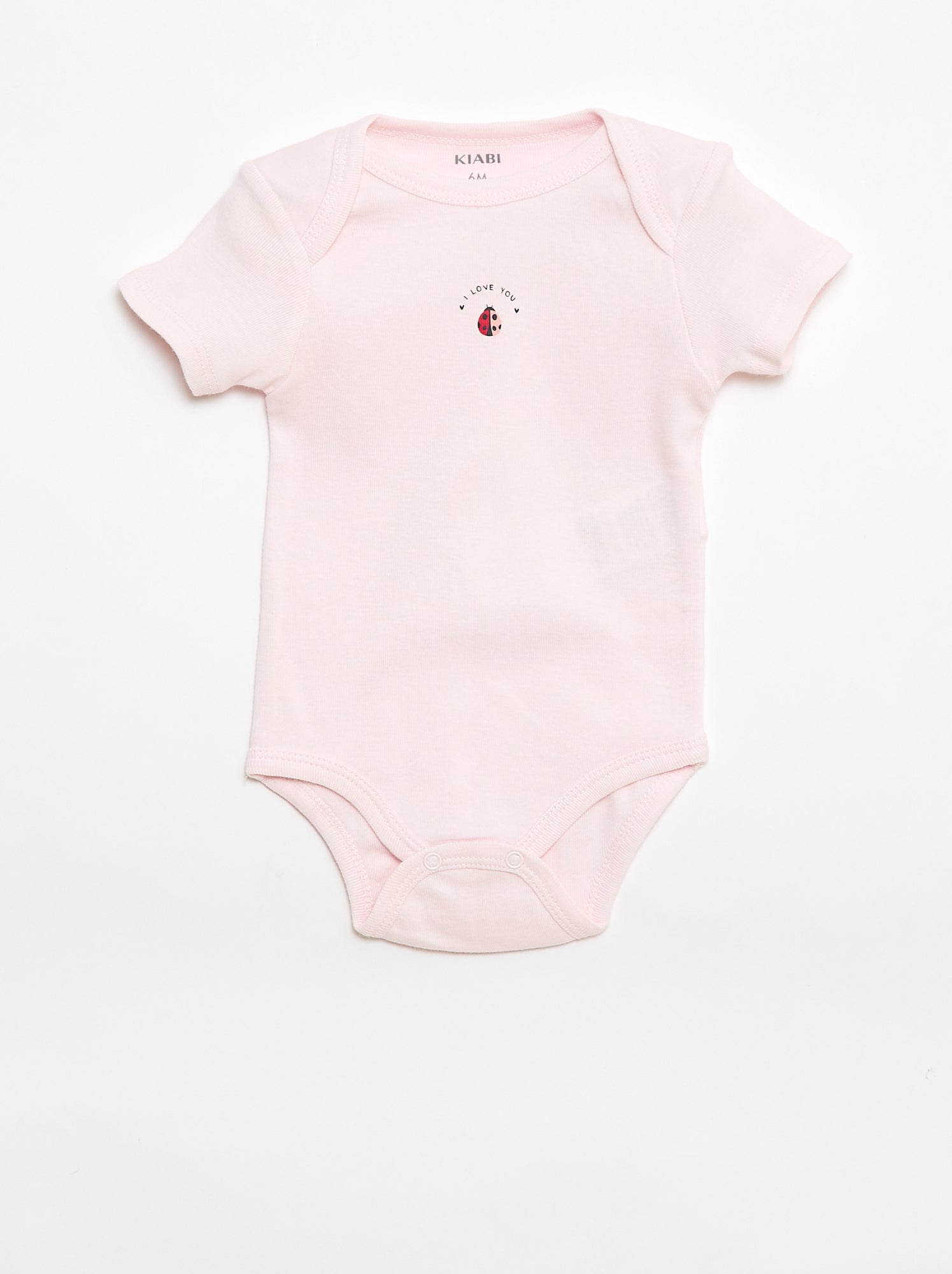 Bodies imprimés en coton - lot de 3 - Rose (CPW59_24)