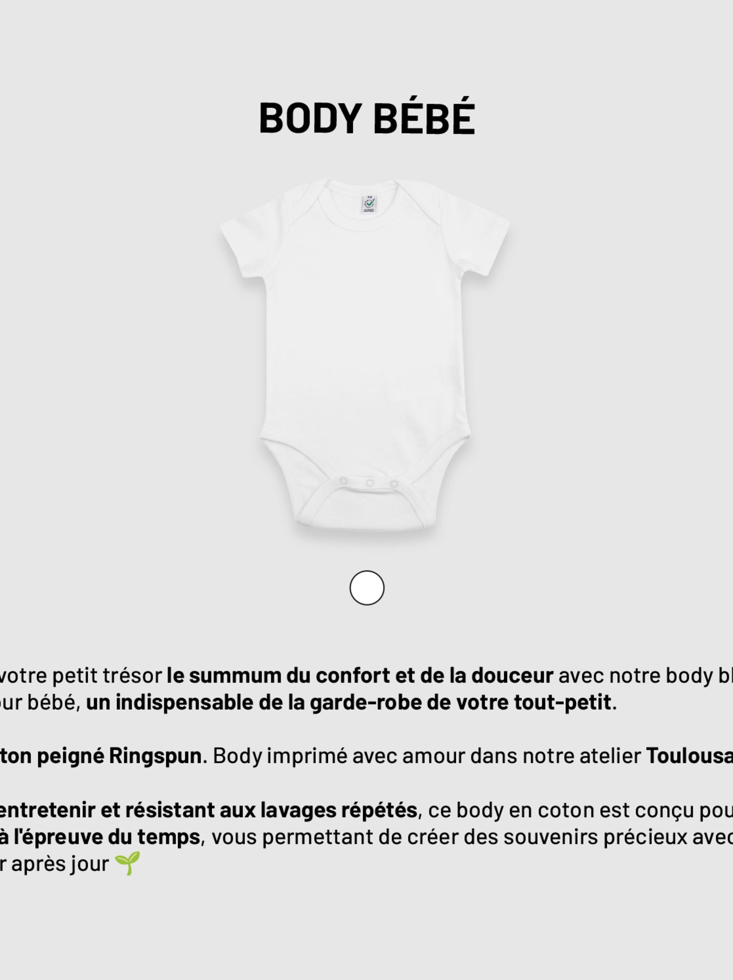 Body - SOEUR D AMOUR - Blanc