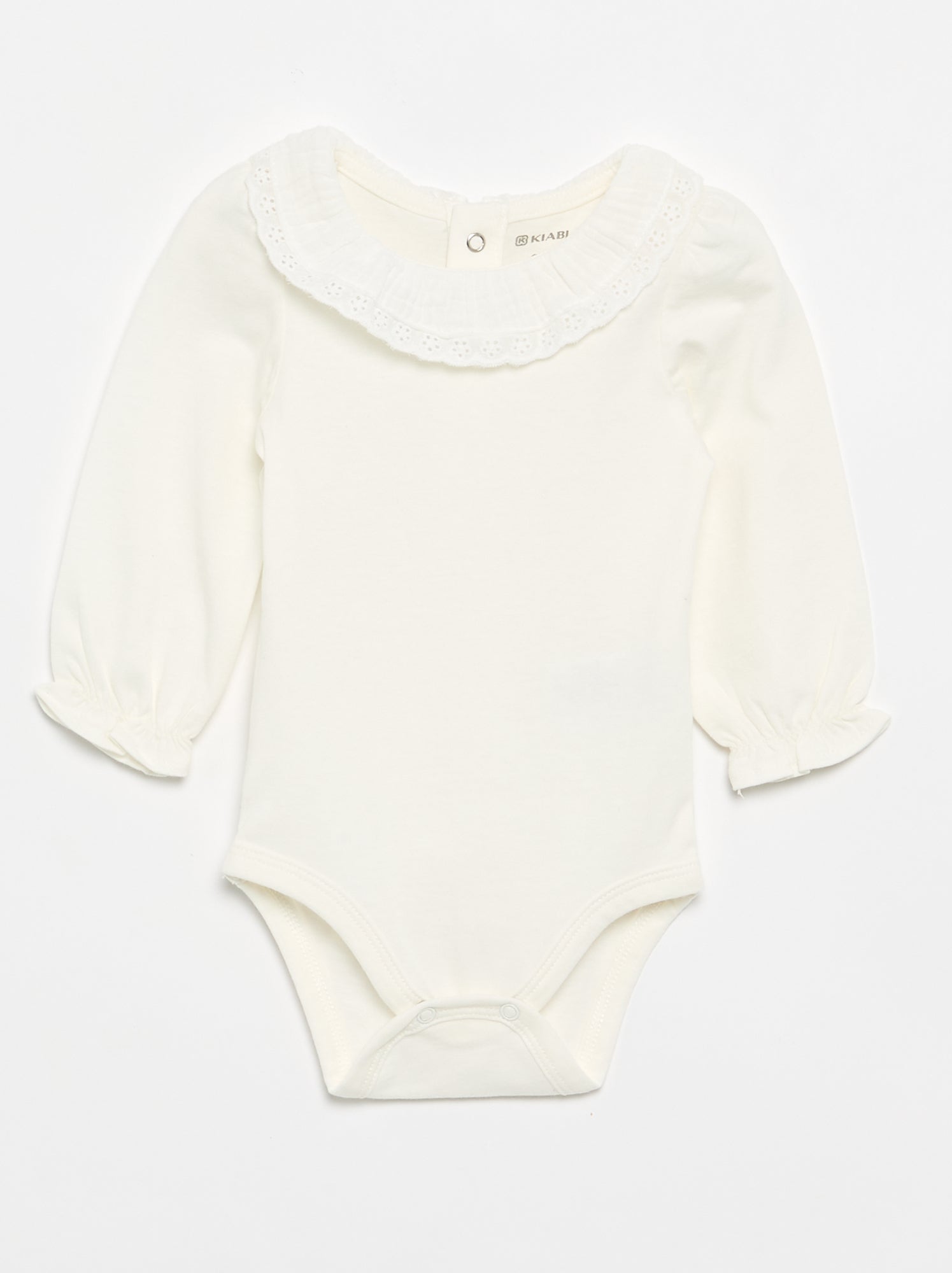 Body avec collerette - Blanc