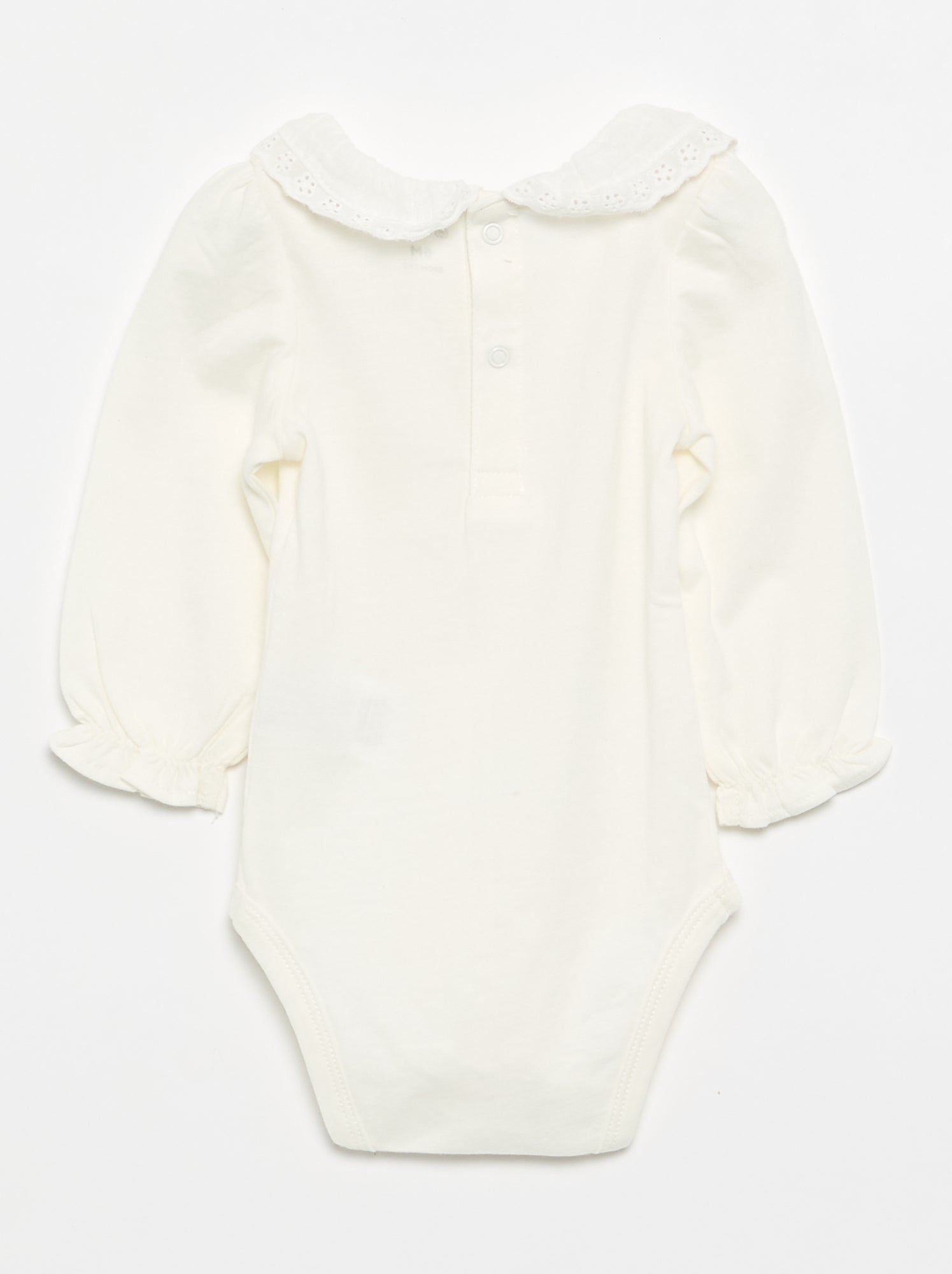 Body avec collerette - Blanc