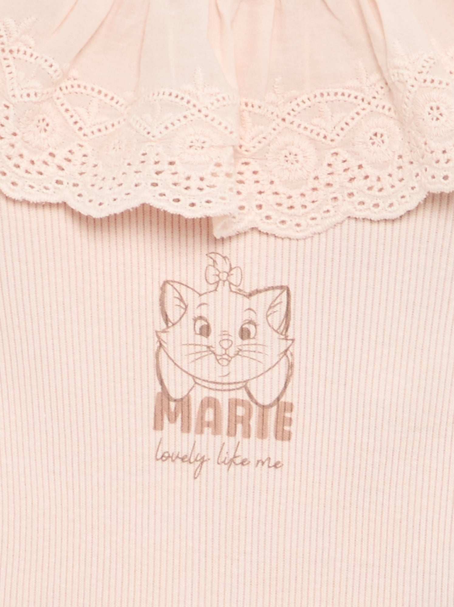 Body 'Disney' avec col brodé - Rose (GES57_2)