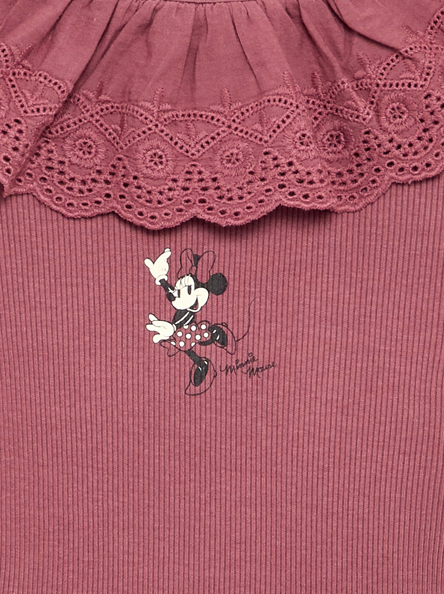 Body 'Disney' avec col brodé - Rose (GES57_4)