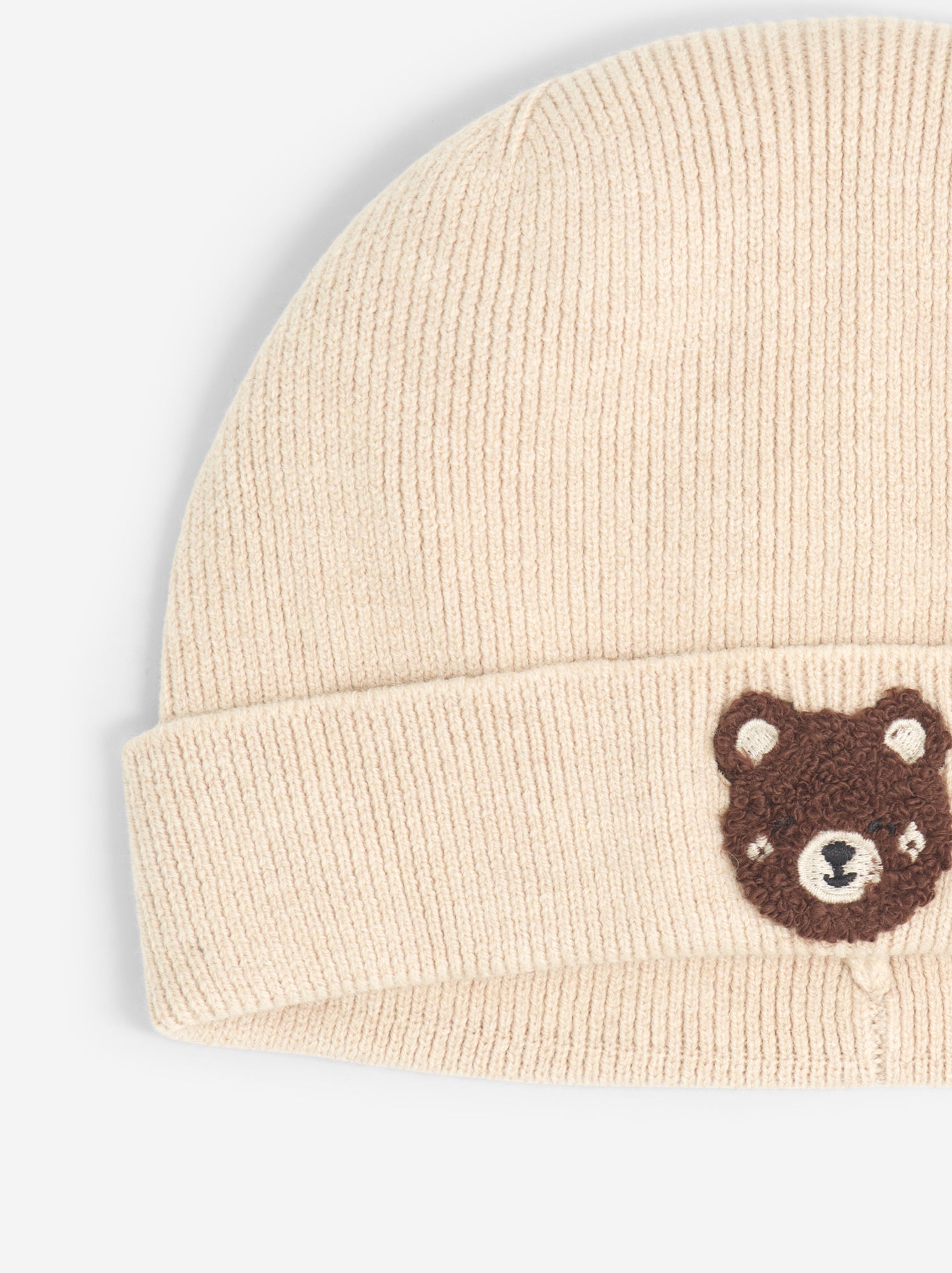 Bonnet avec broderie 'animal' - Beige