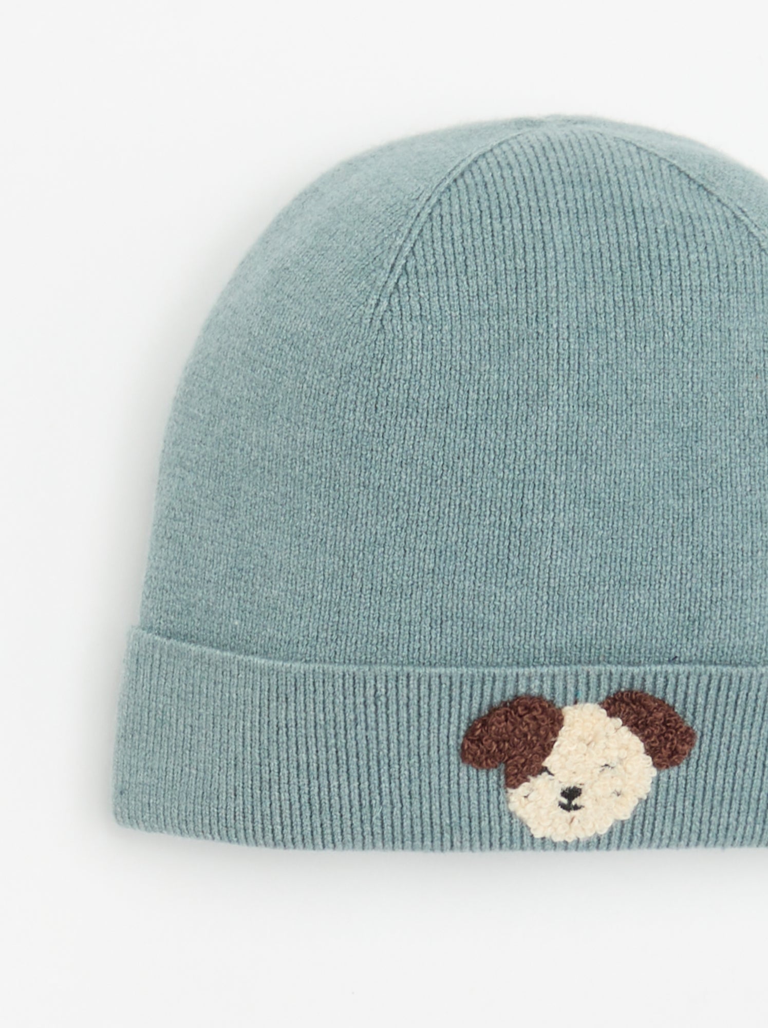 Bonnet avec broderie 'animal' - Bleu