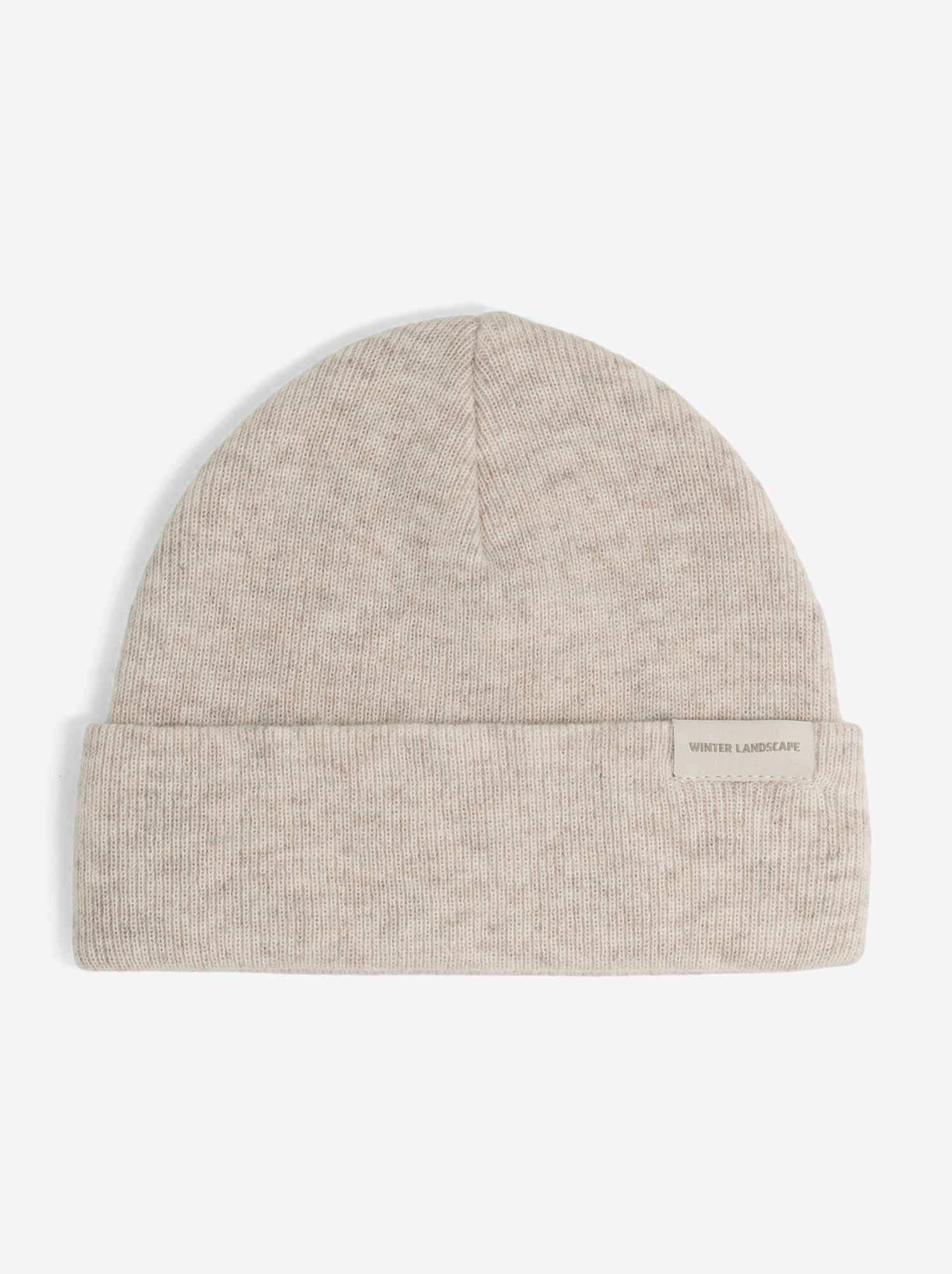 Bonnet avec étiquette devant - Beige
