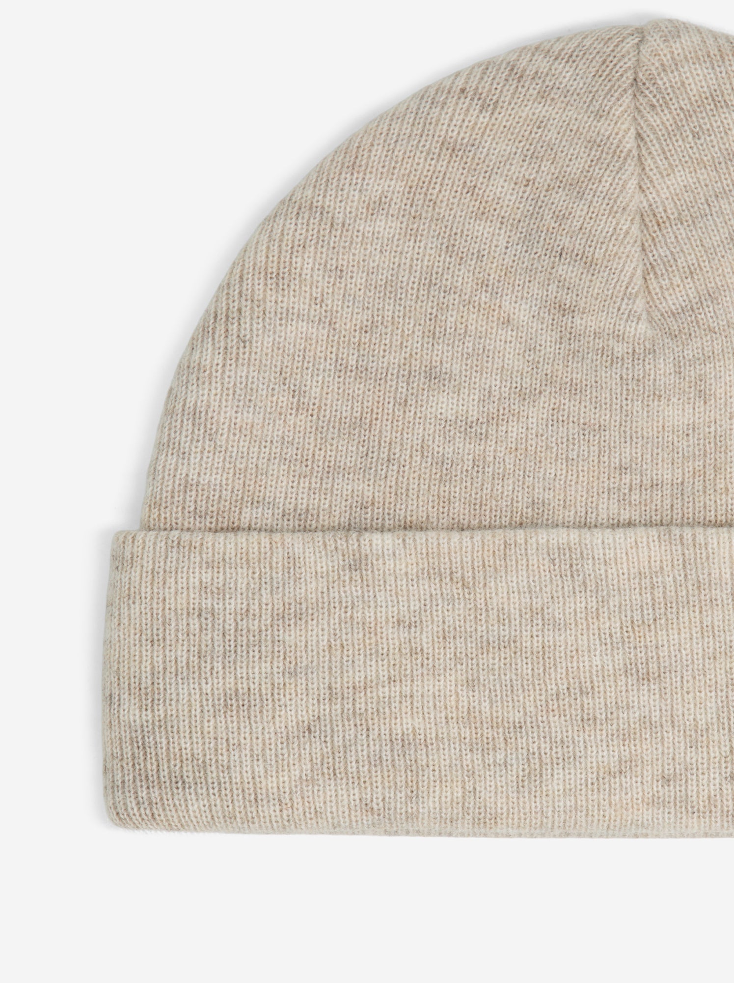 Bonnet avec étiquette devant - Beige