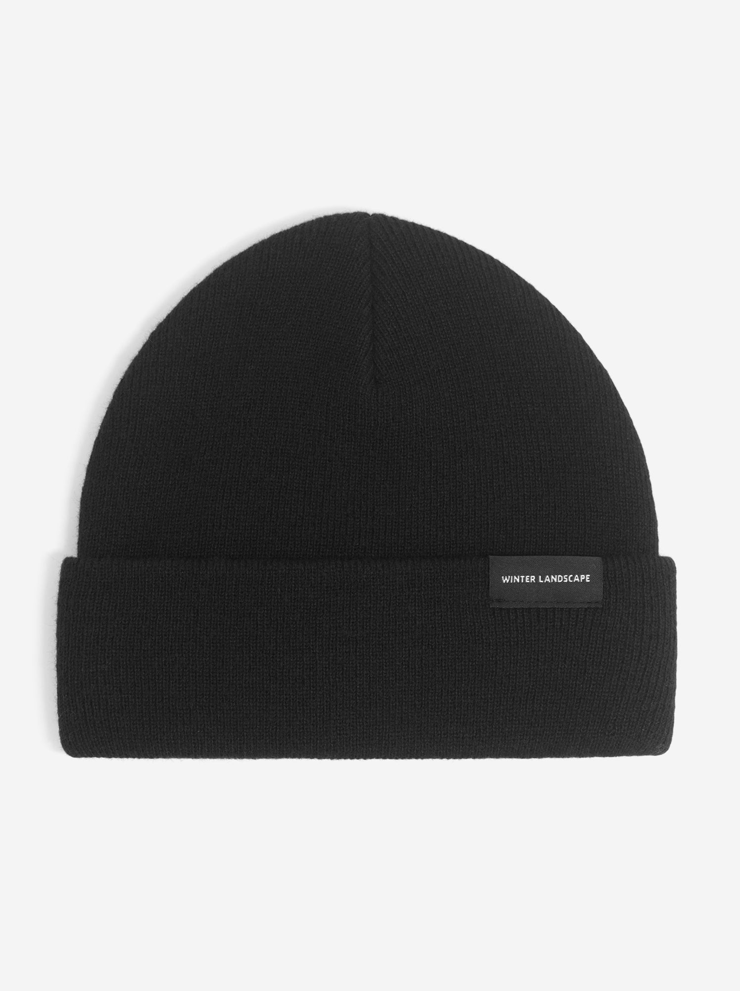 Bonnet avec étiquette devant - Noir