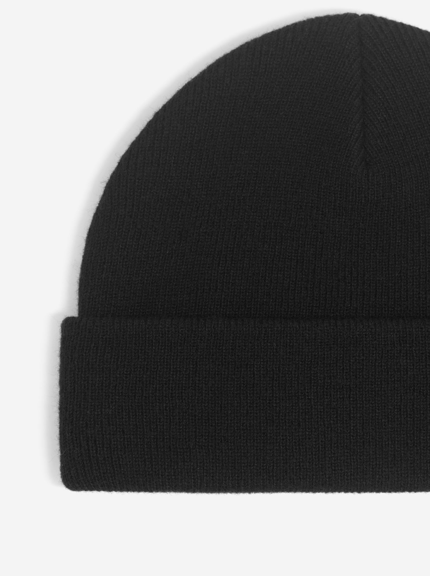 Bonnet avec étiquette devant - Noir