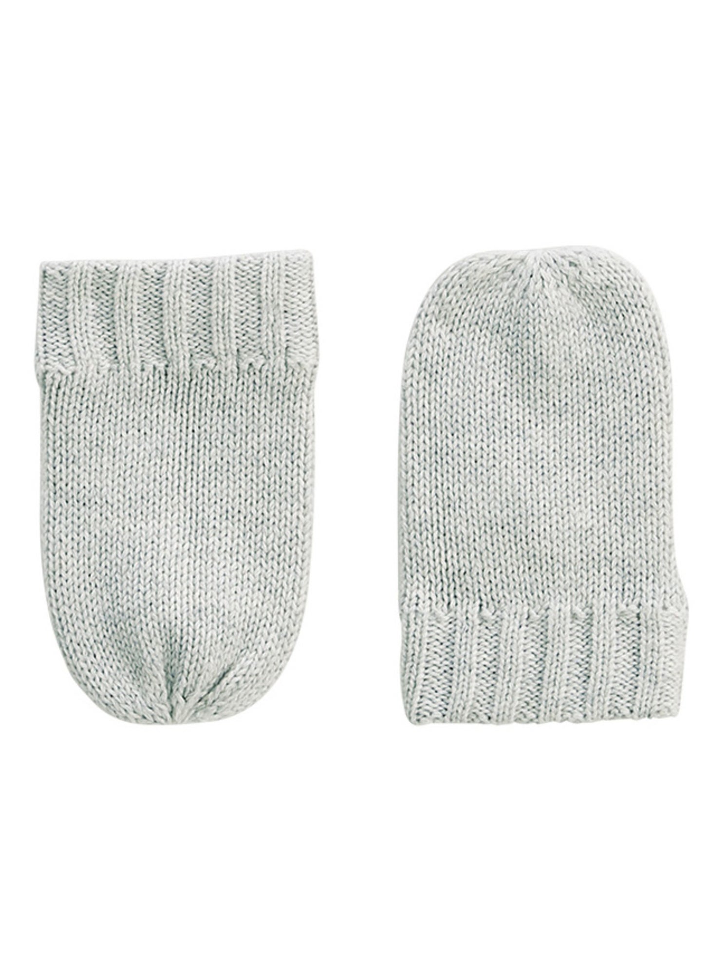 Bonnet bébé et moufles en tricot esmée - Gris Gris