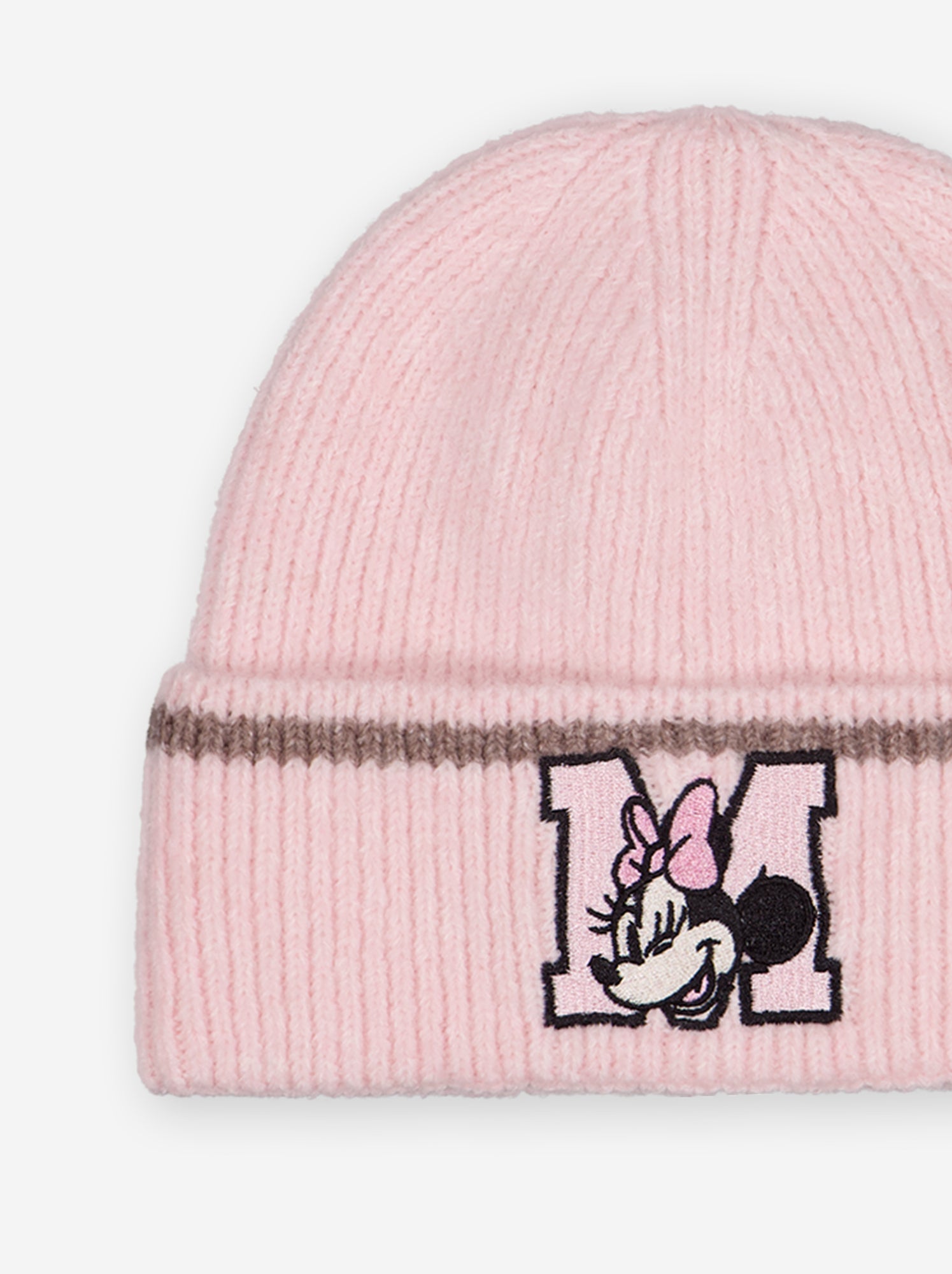 Bonnet 'Disney' 'Minnie' avec revers - Rose