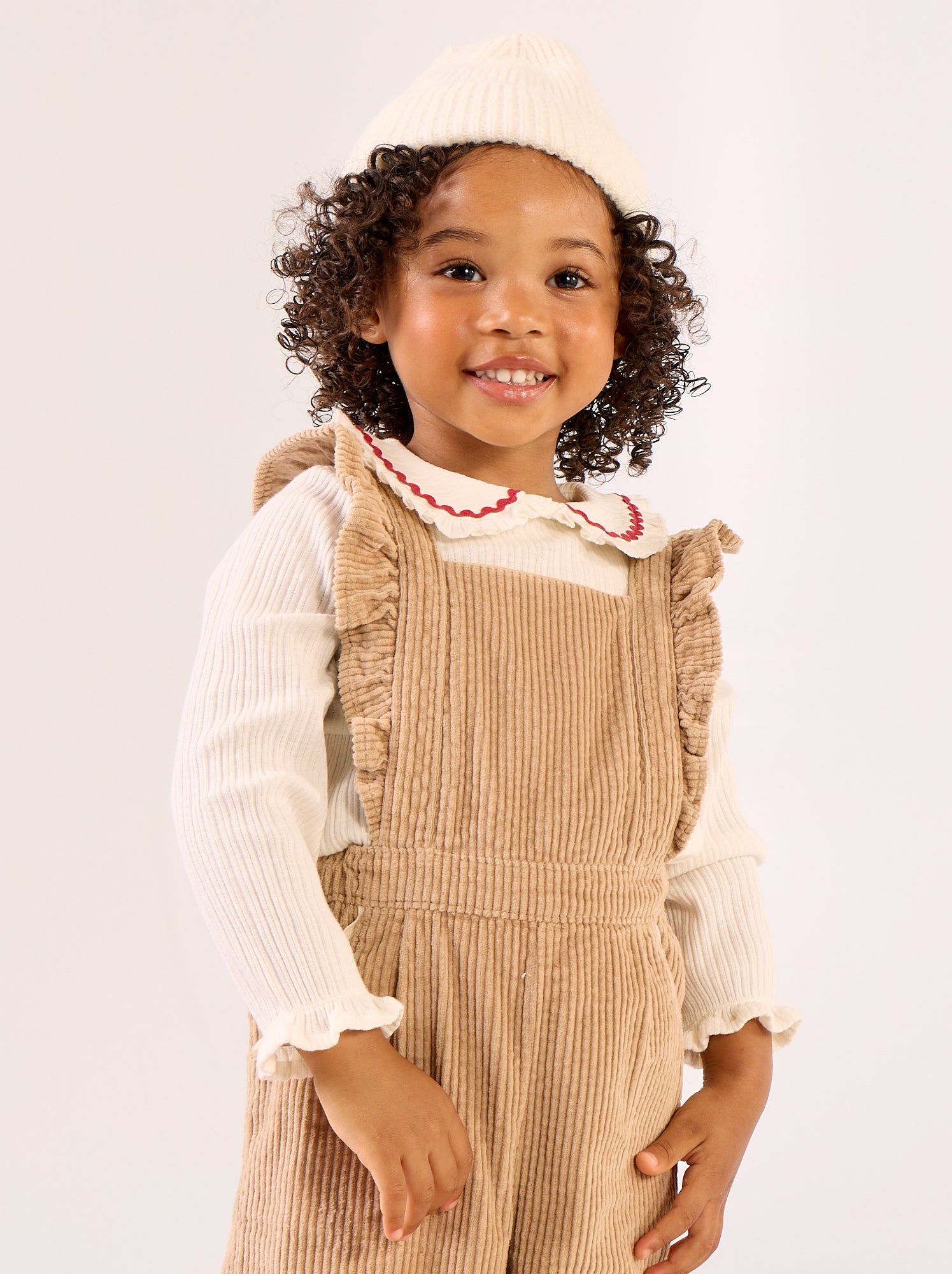 Bonnet en maille grosse jauge - Beige