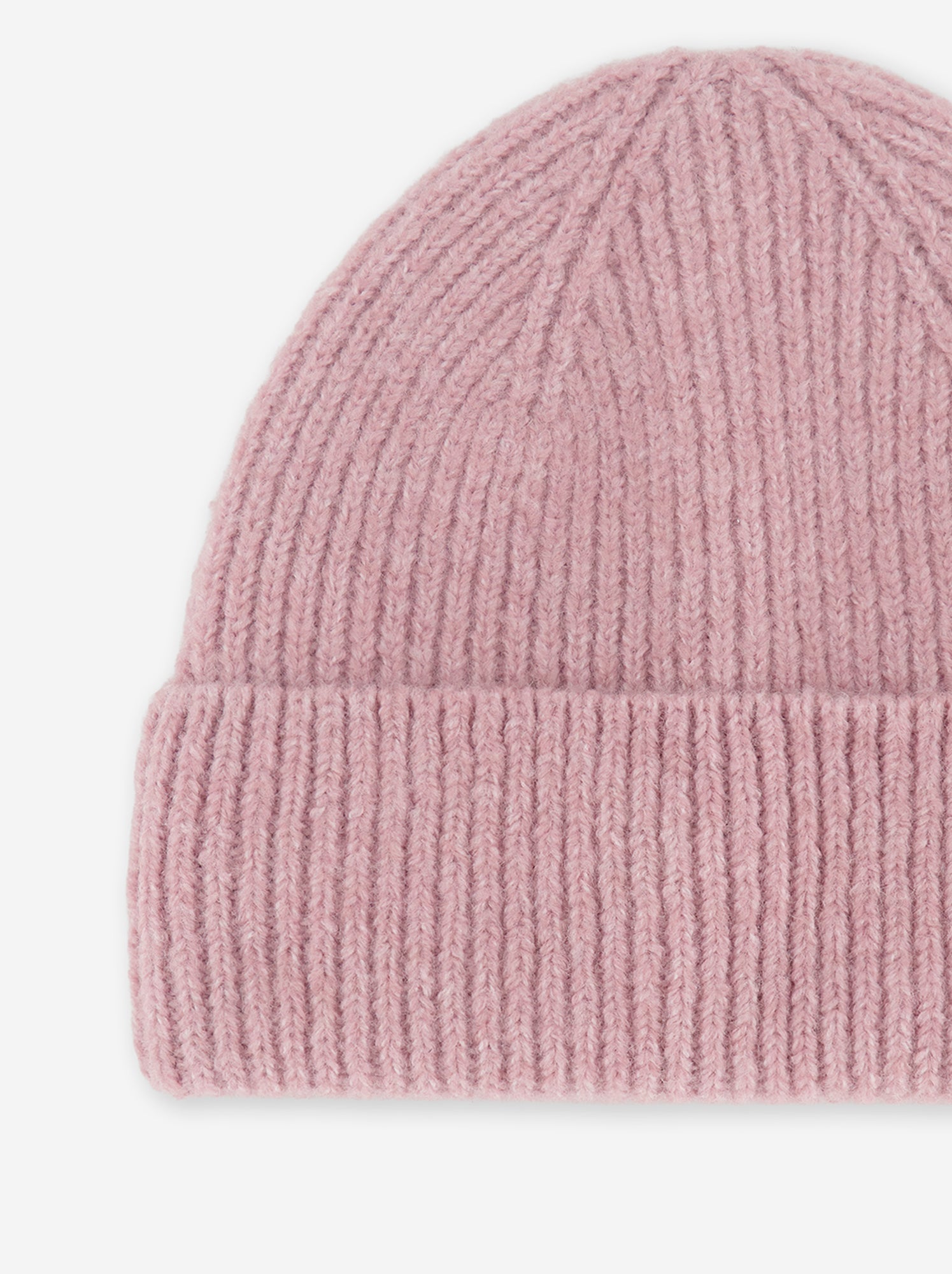 Bonnet en maille grosse jauge - Rose