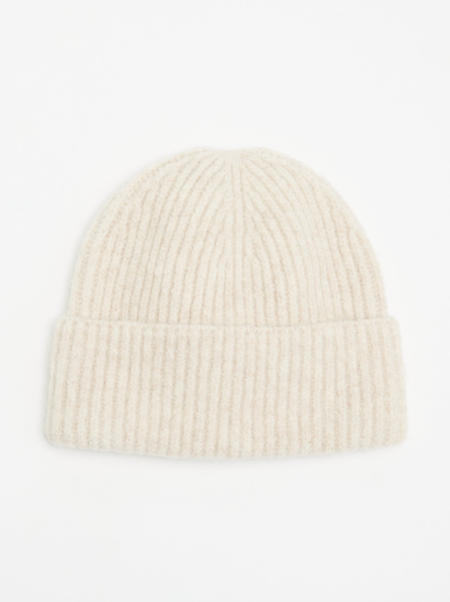 Bonnet en tricot côtelé - Beige
