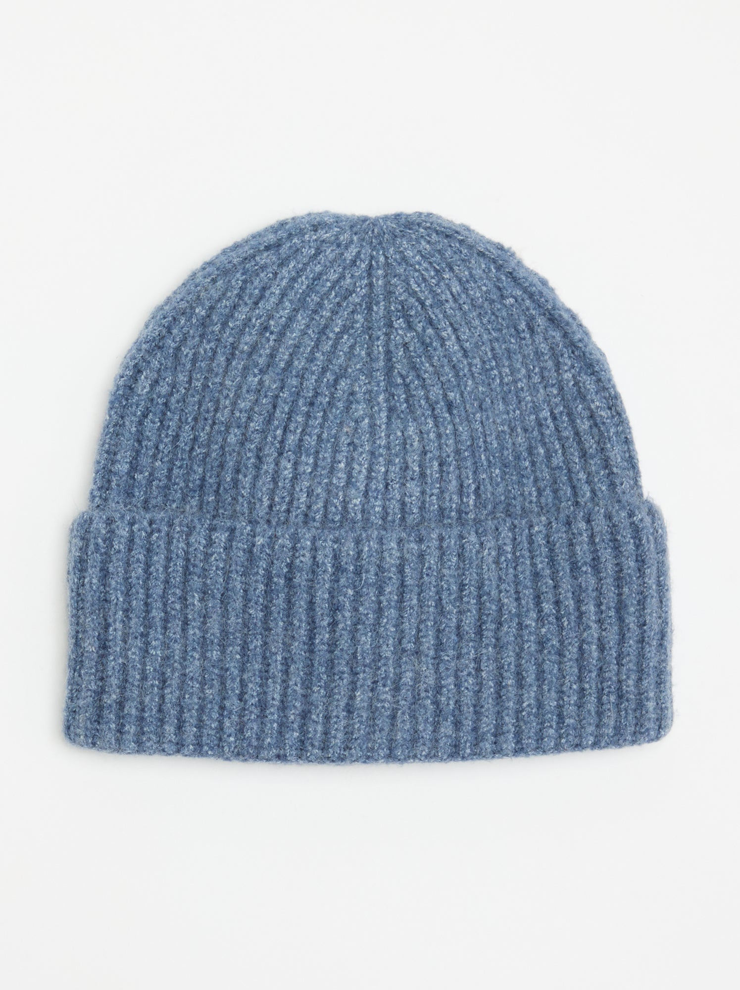 Bonnet en tricot côtelé - Bleu