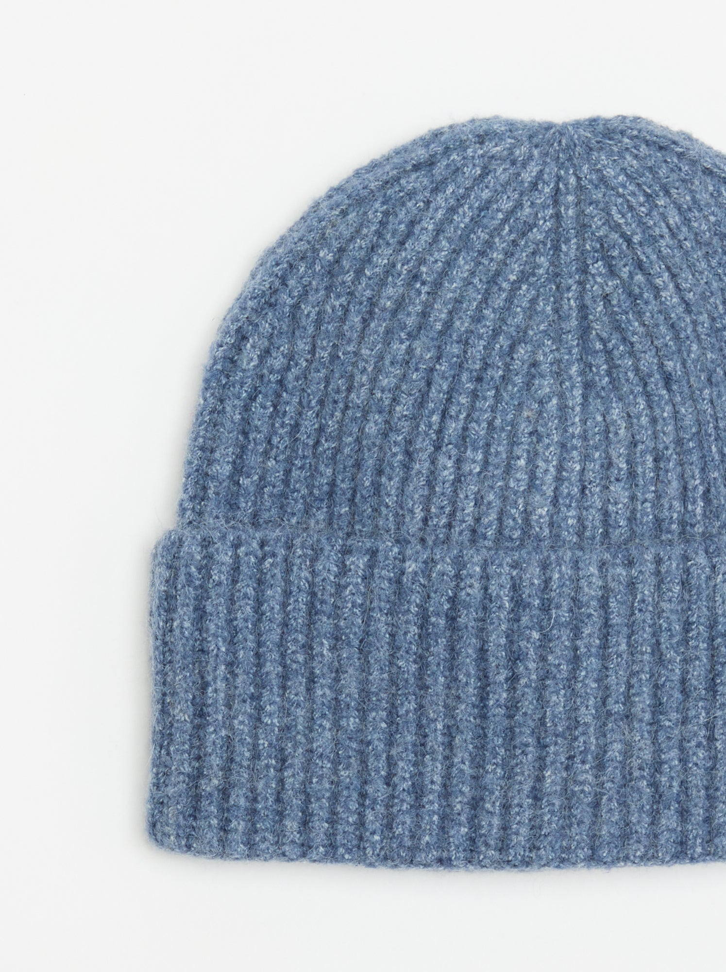 Bonnet en tricot côtelé - Bleu