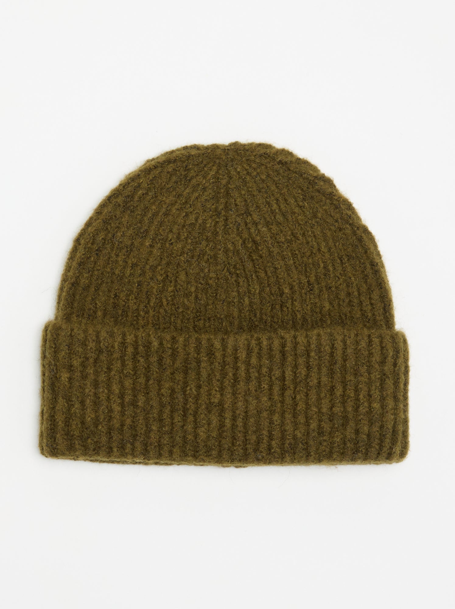 Bonnet en tricot côtelé - Kaki