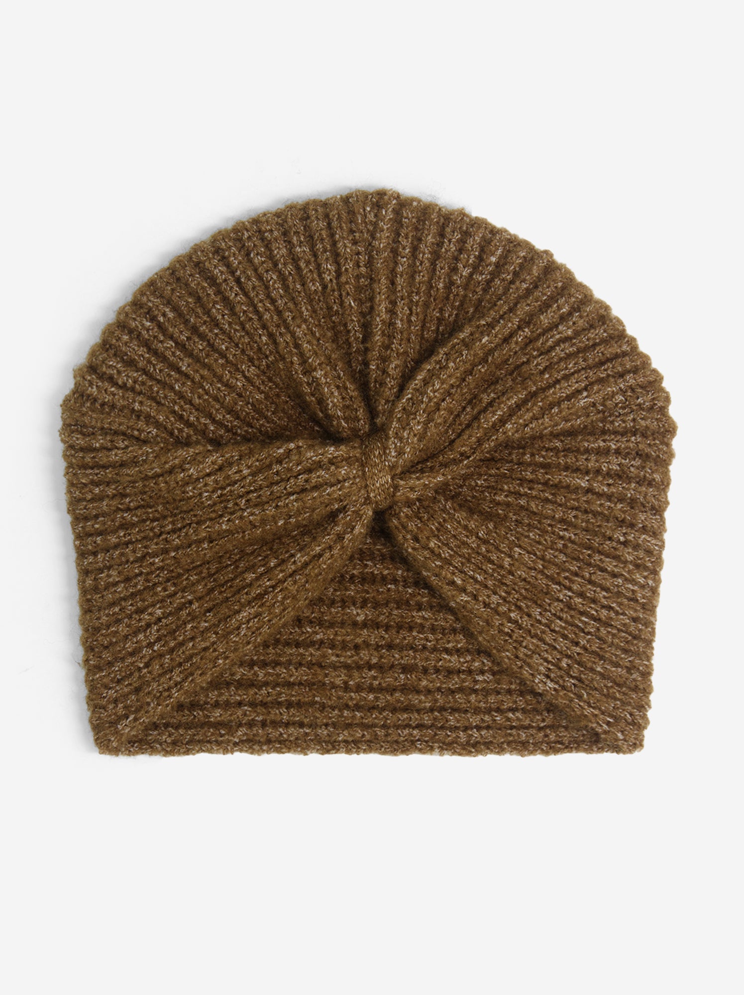 Bonnet forme turban - Marron