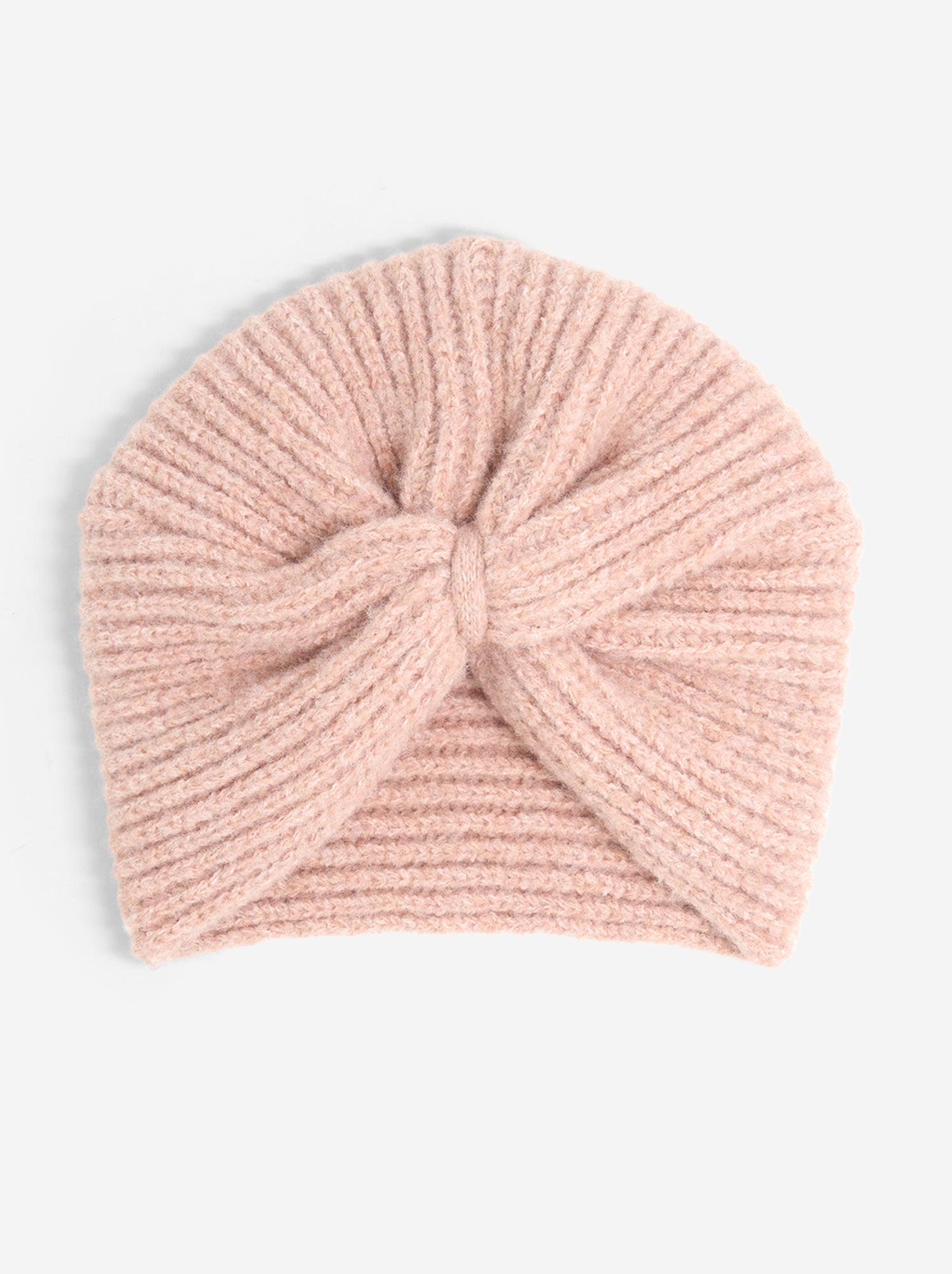 Bonnet forme turban - Rose