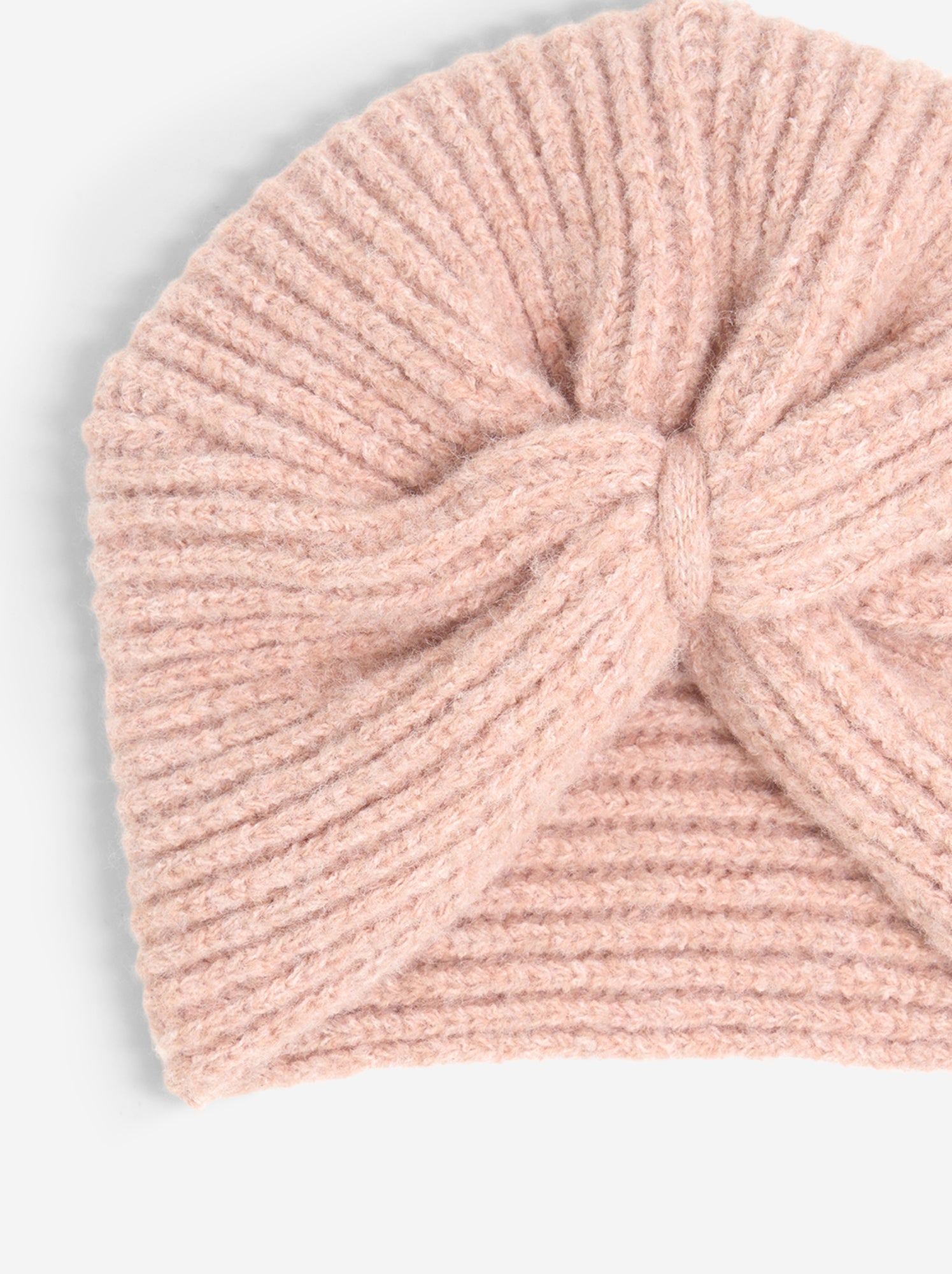 Bonnet forme turban - Rose