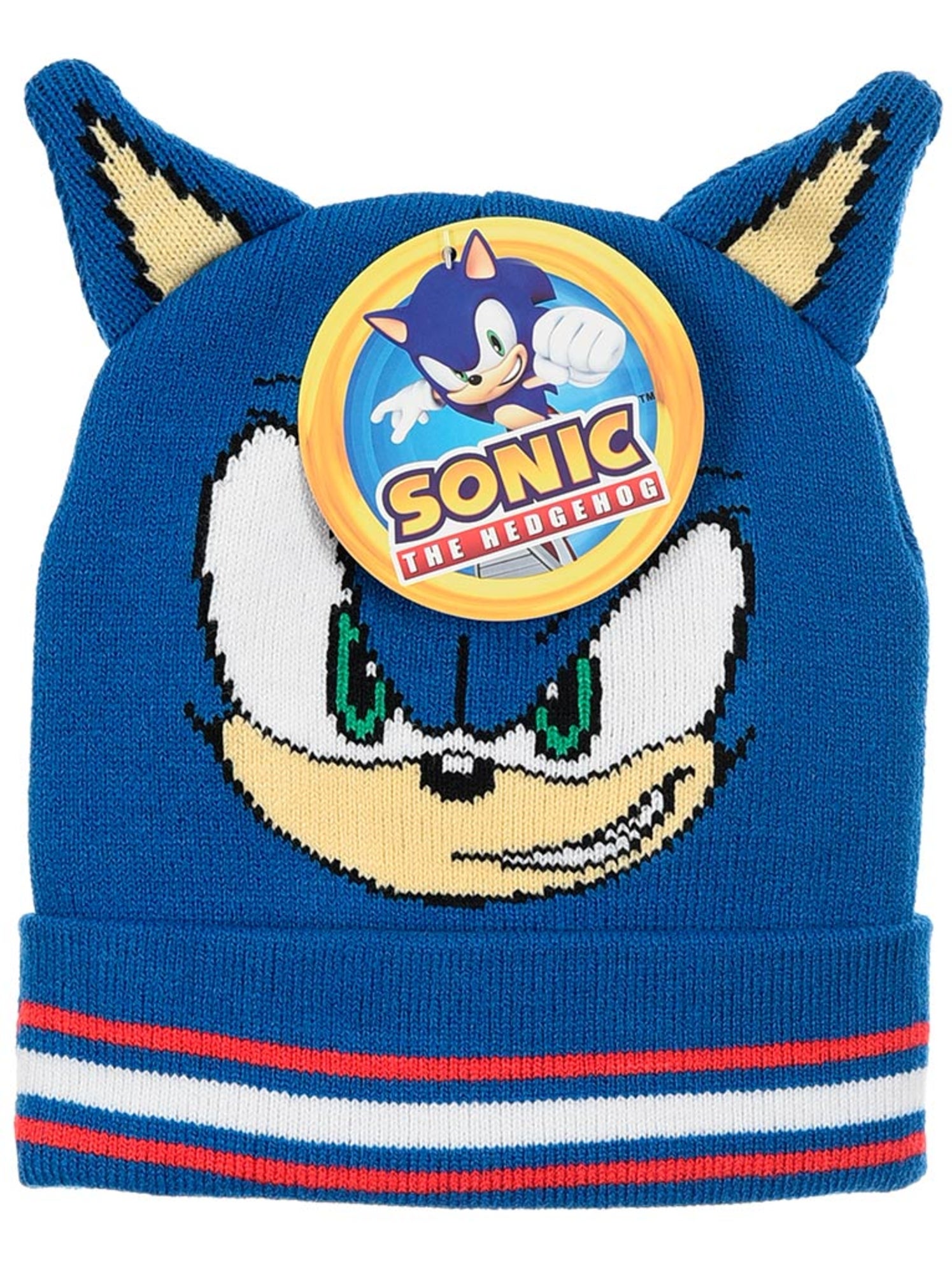 Bonnet   garçon sonic - licence officielle - Bleu