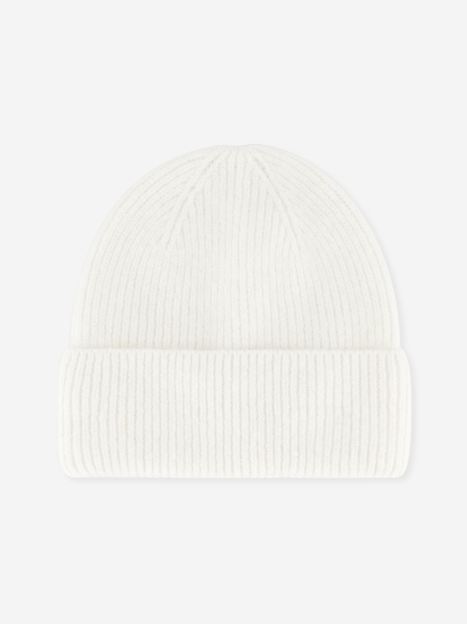 Bonnet uni avec revers - Beige
