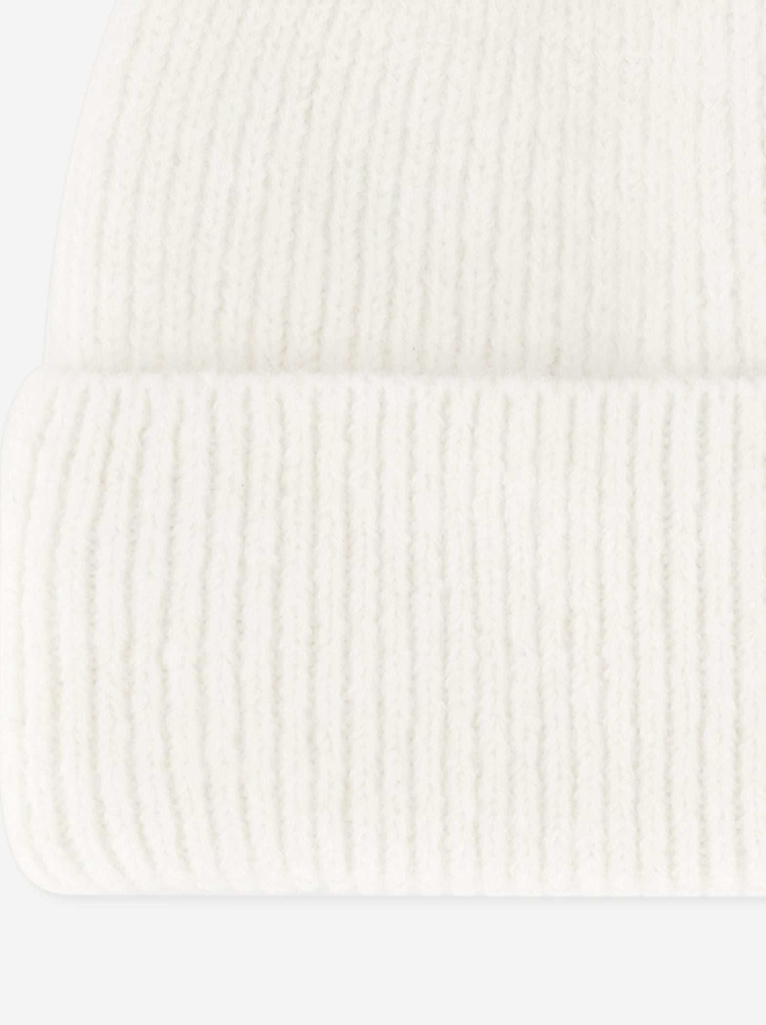 Bonnet uni avec revers - Beige