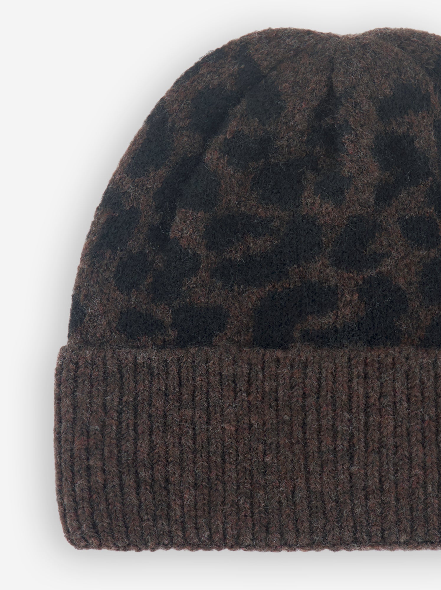 Bonnet uni avec revers - Marron