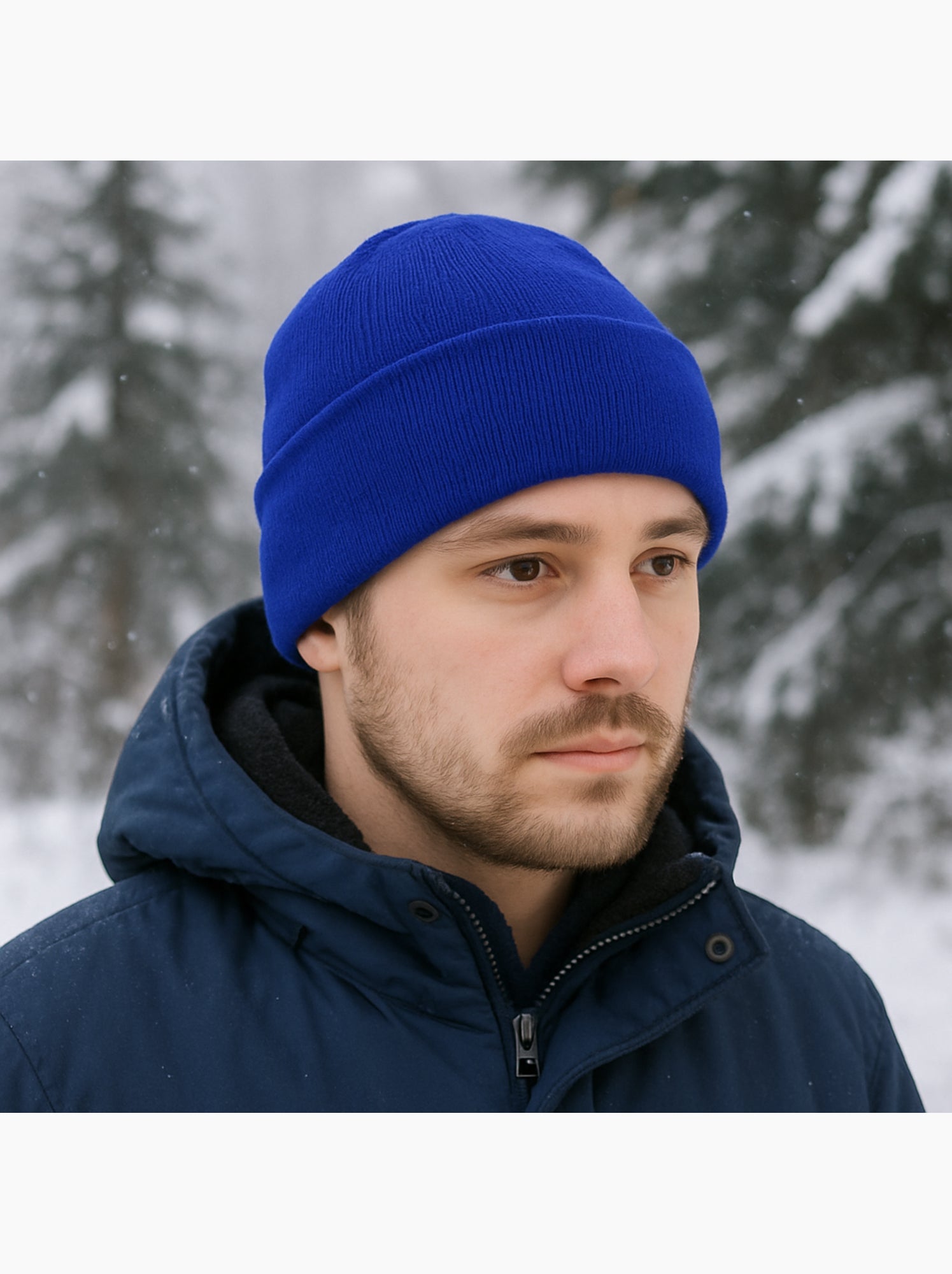 Bonnet uni BERNE - Bleu ardoise