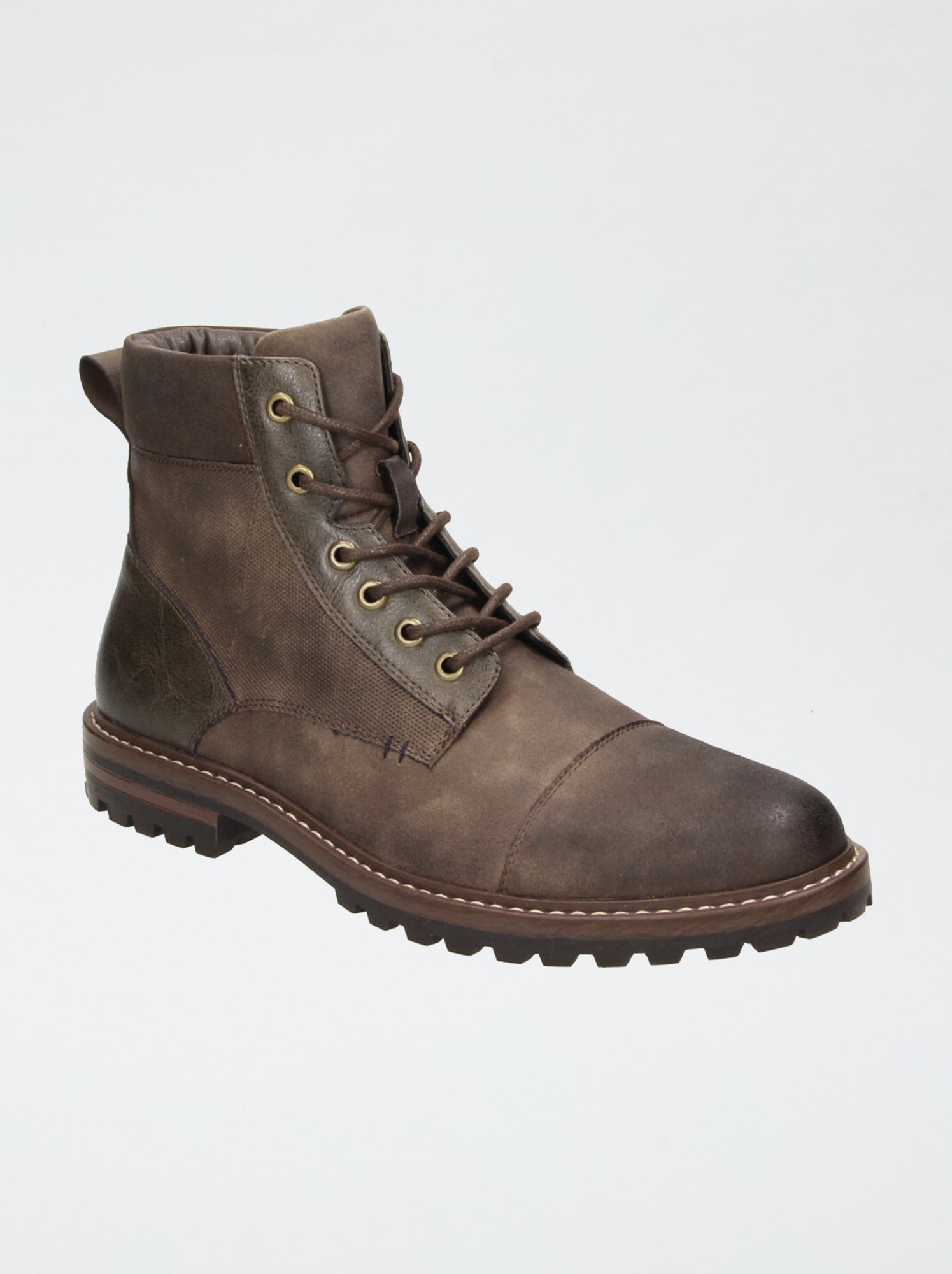 Boots à semelle crantée - Marron