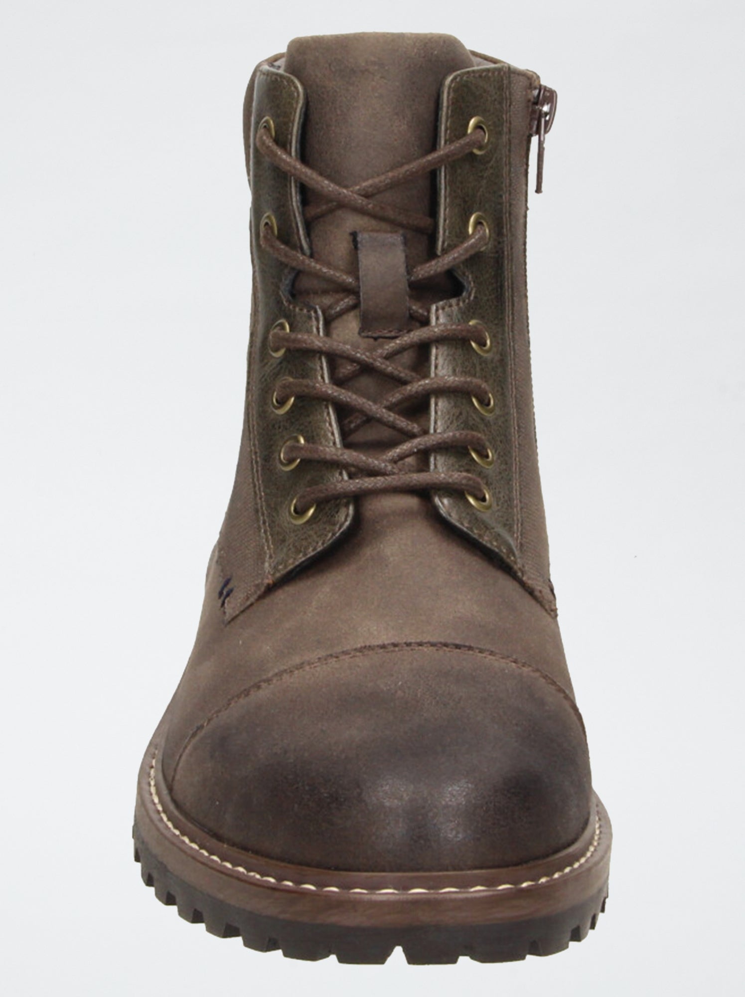 Boots à semelle crantée - Marron