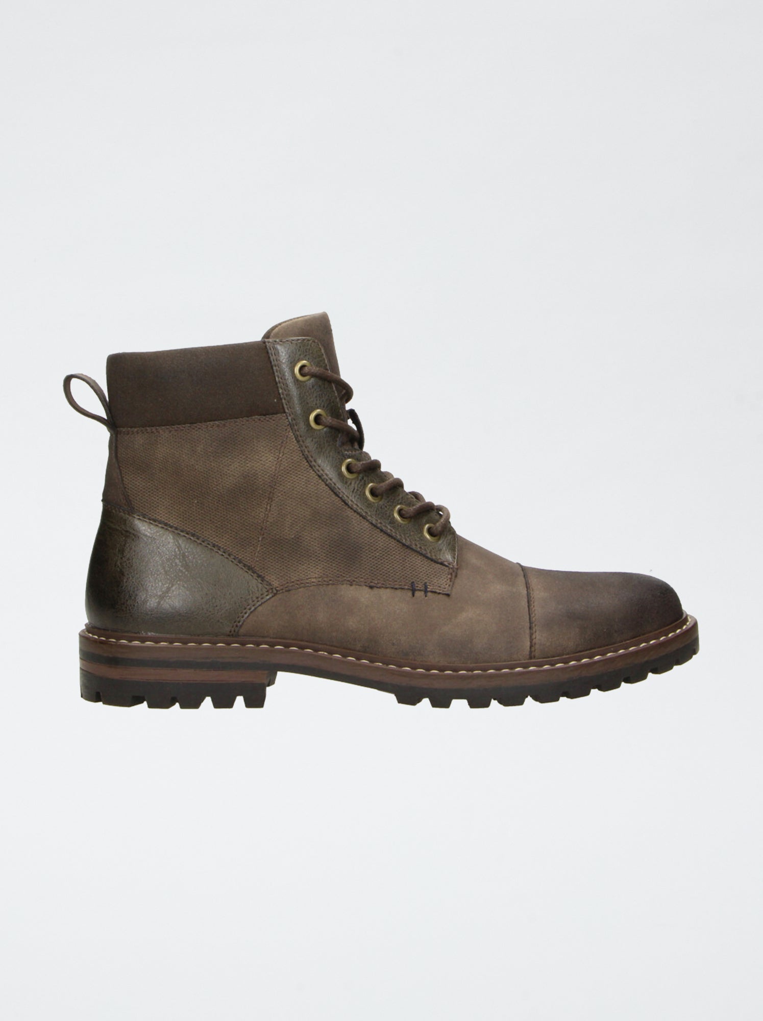 Boots à semelle crantée - Marron