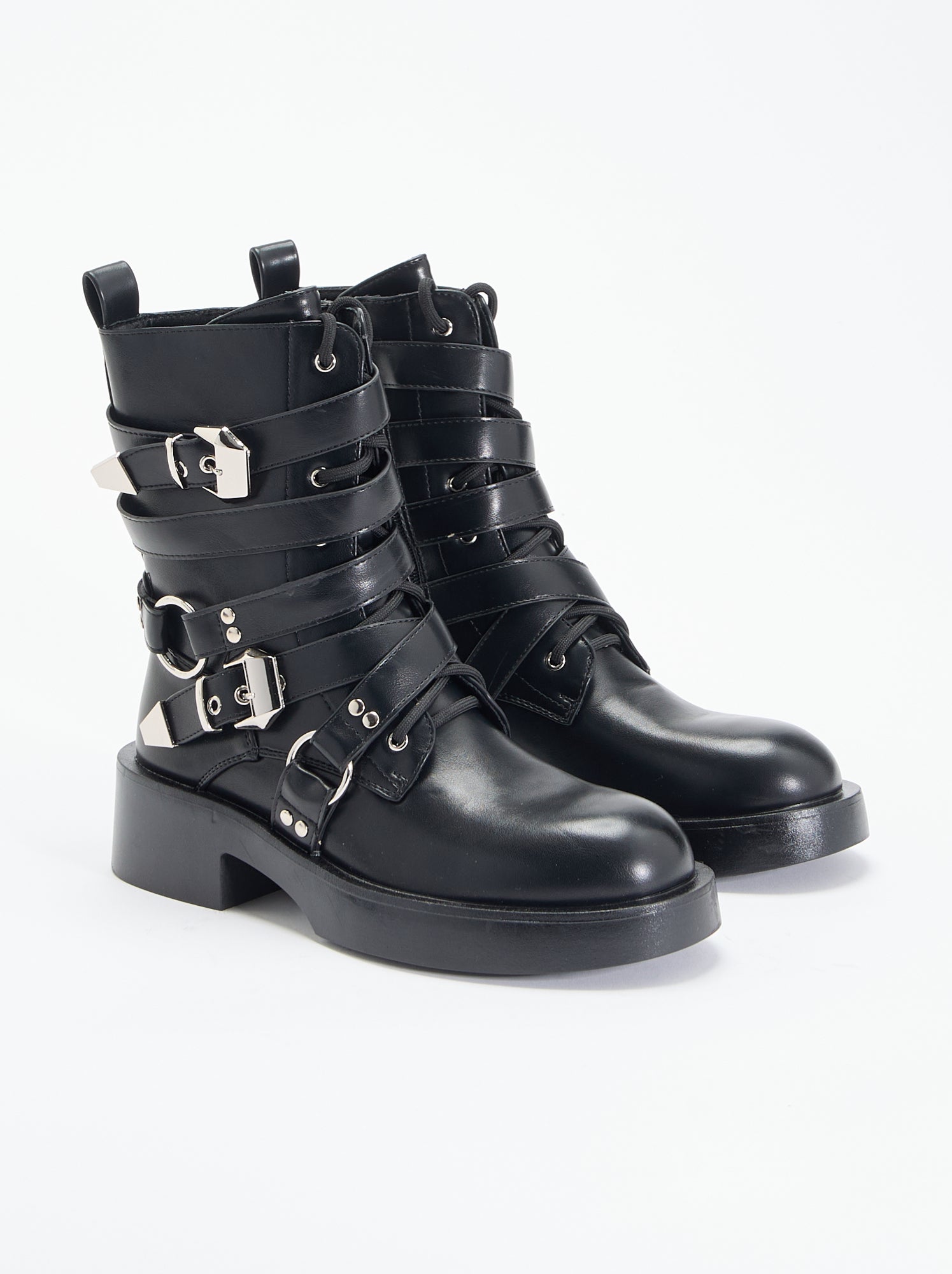 Boots avec sangles - Noir