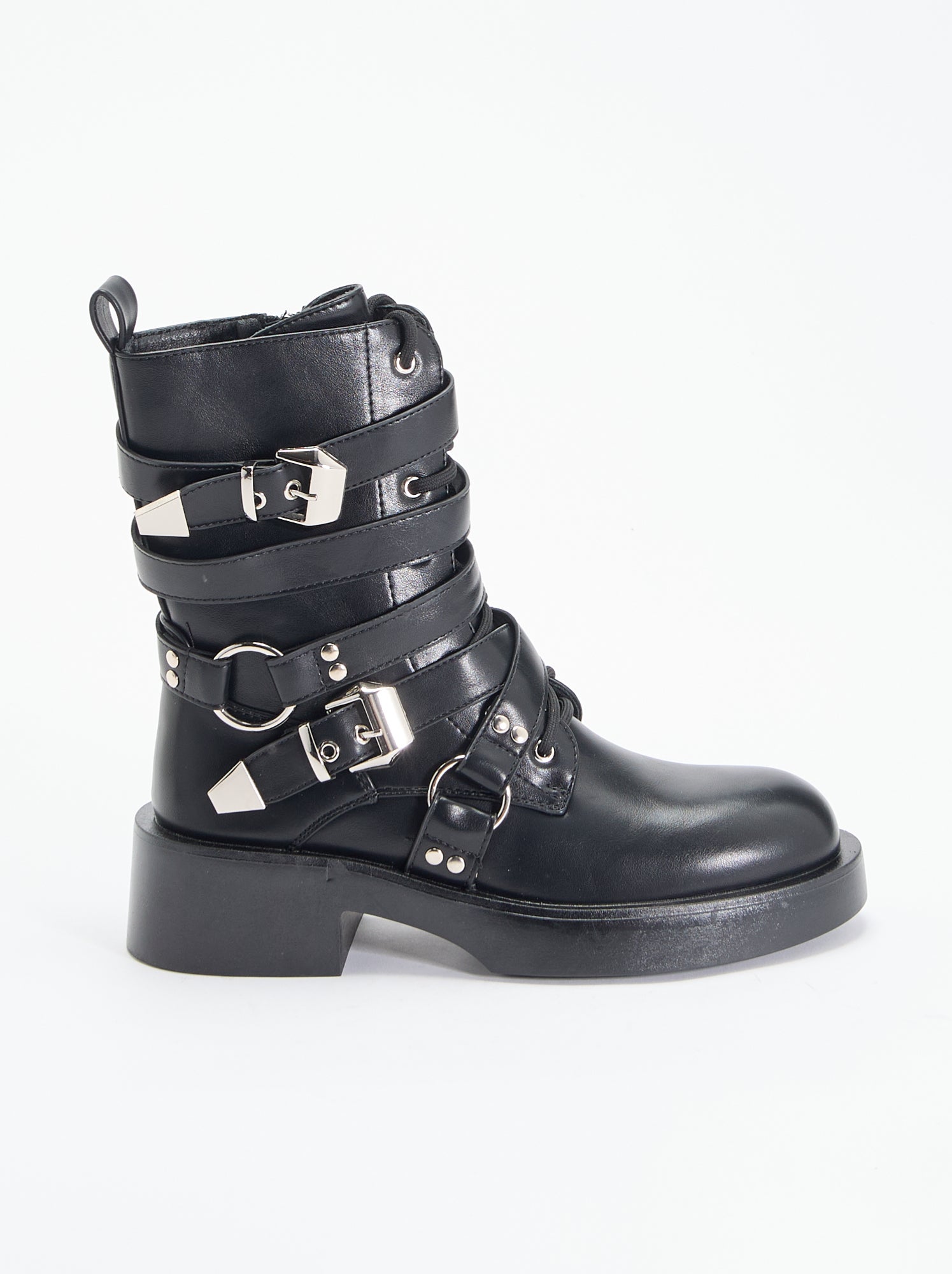 Boots avec sangles - Noir