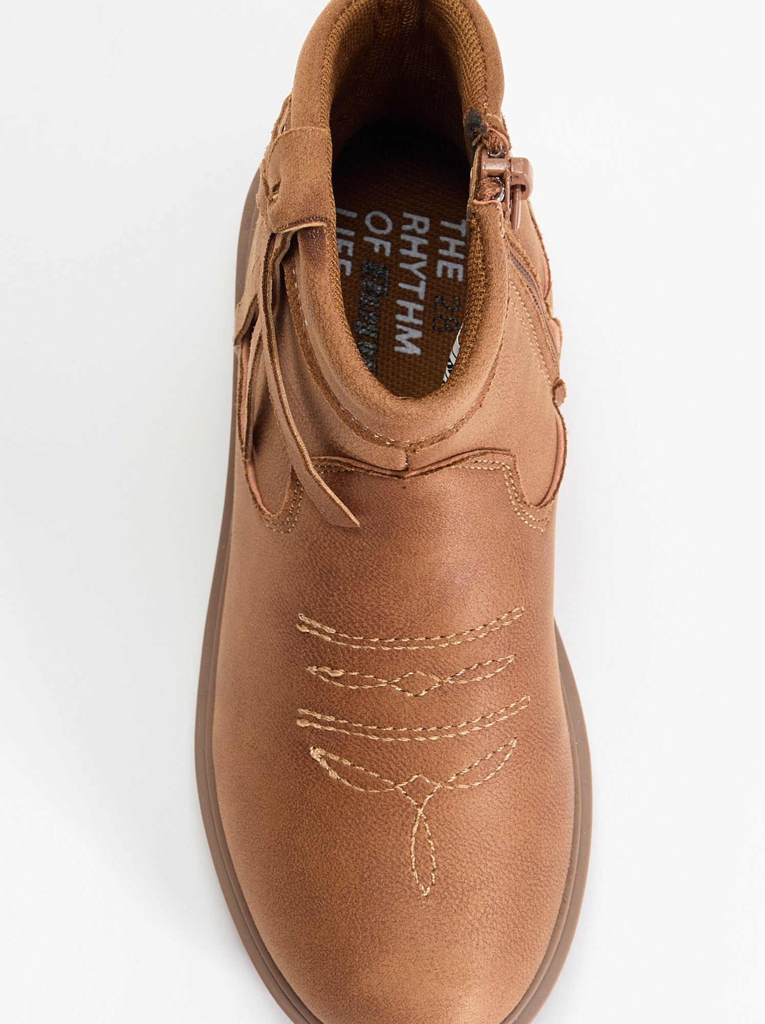 Boots effet suédine - Beige