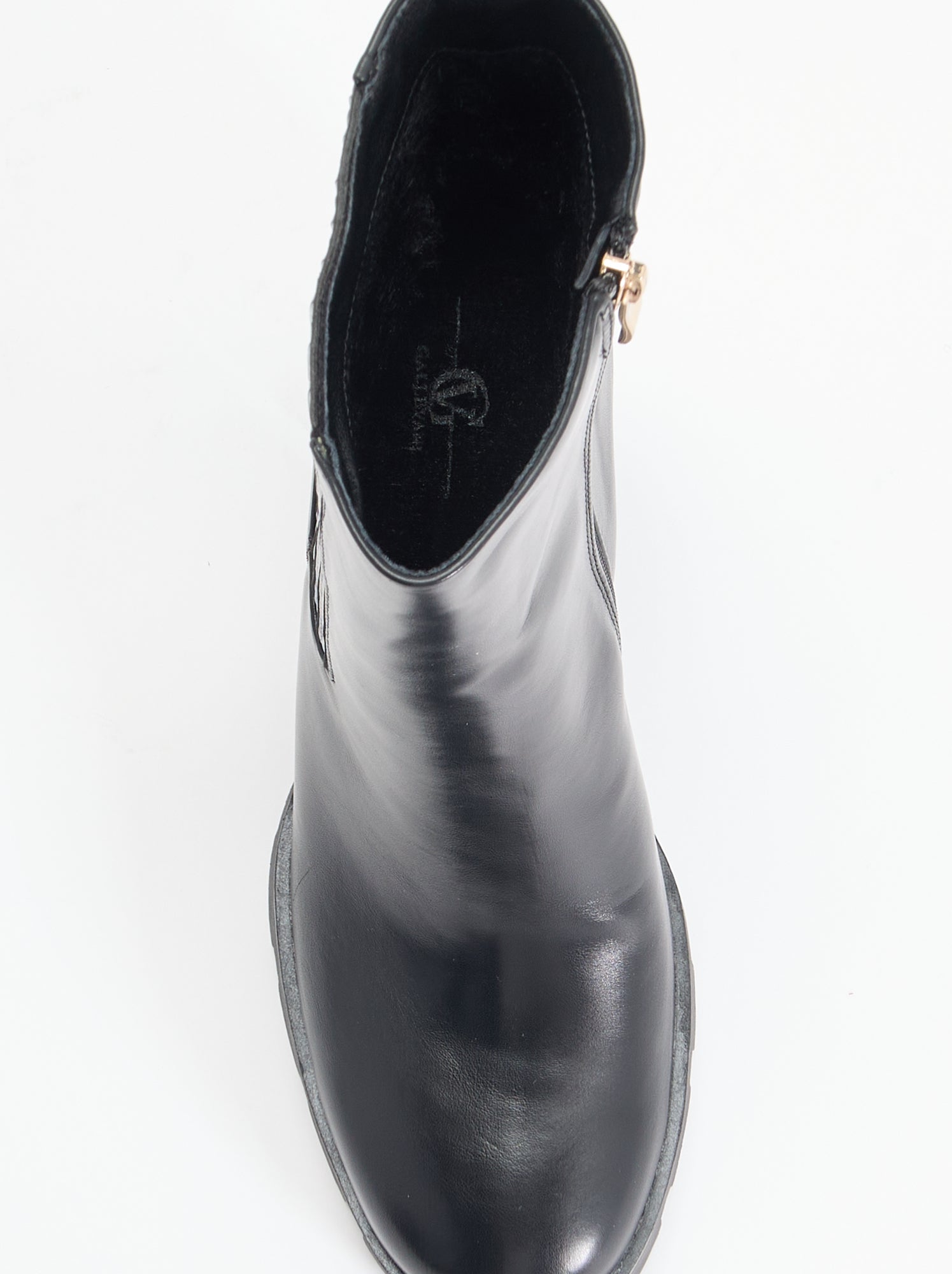 Boots en simili à talon haut - Noir