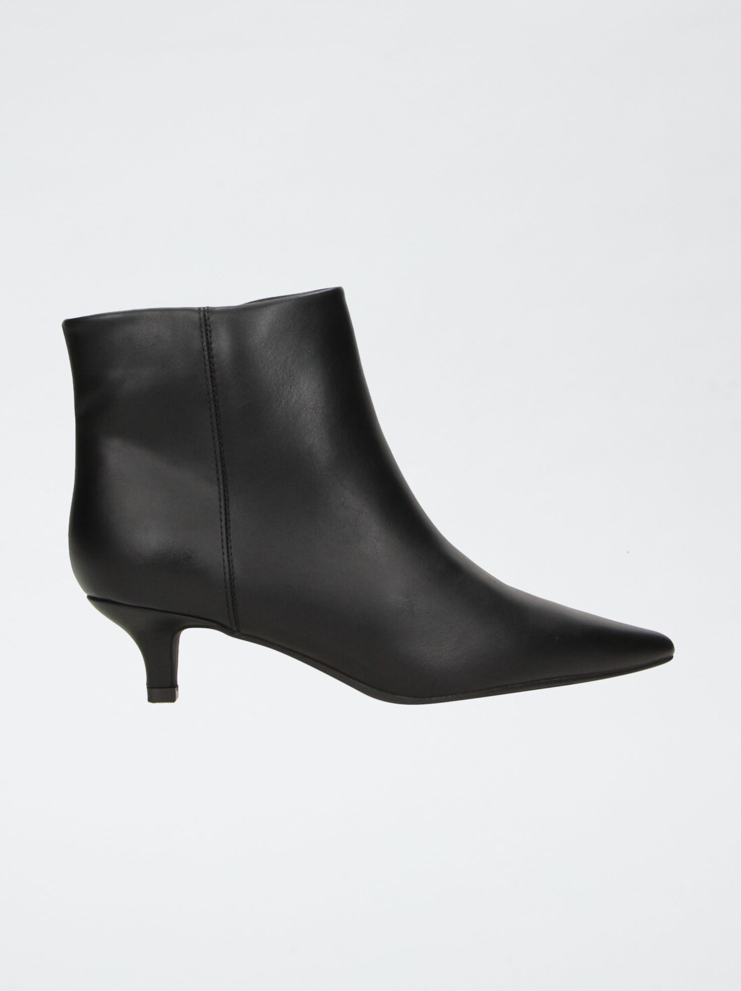 Boots en simili à talon - Noir