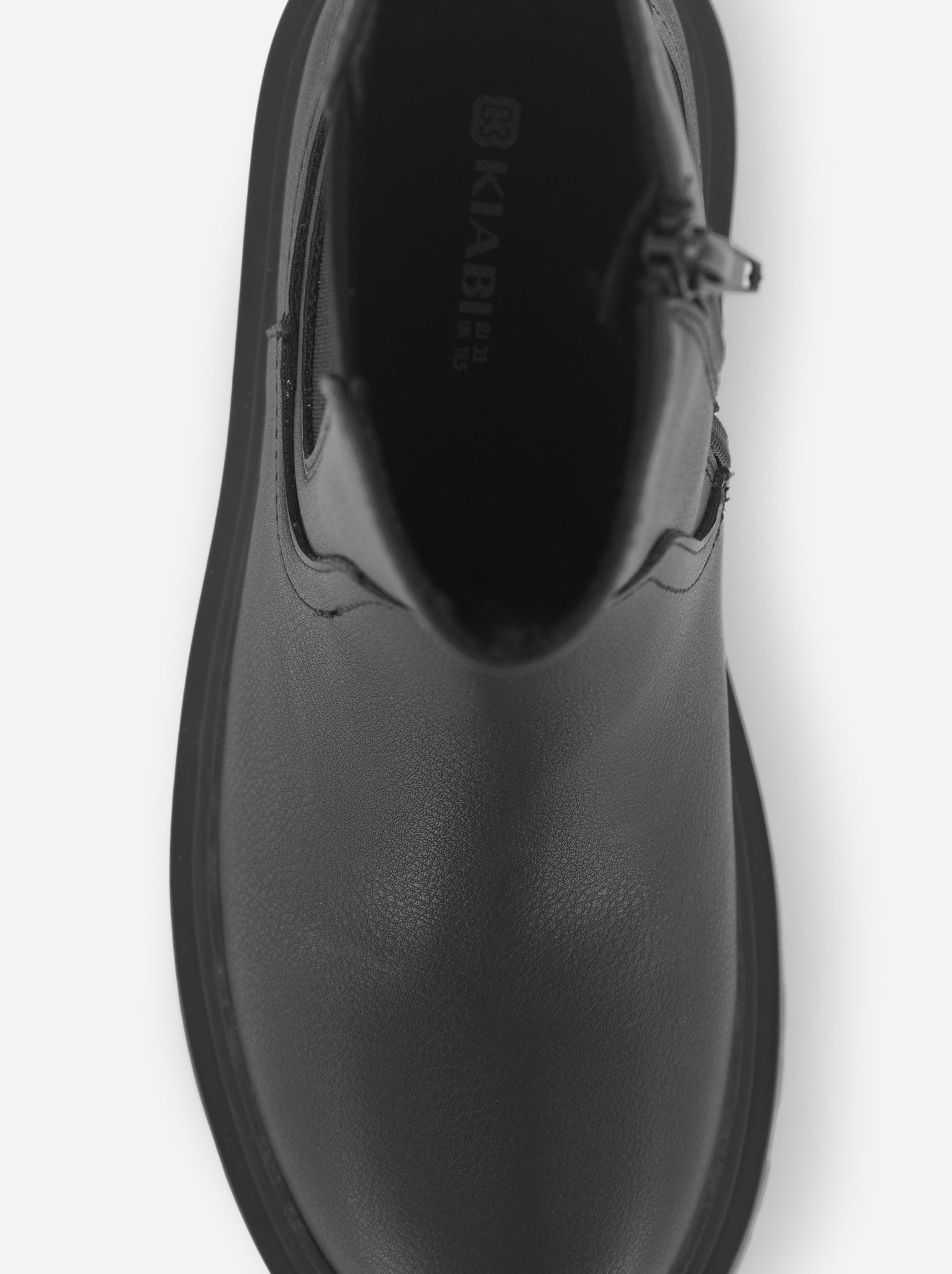 Boots en simili avec semelle crantée - Noir