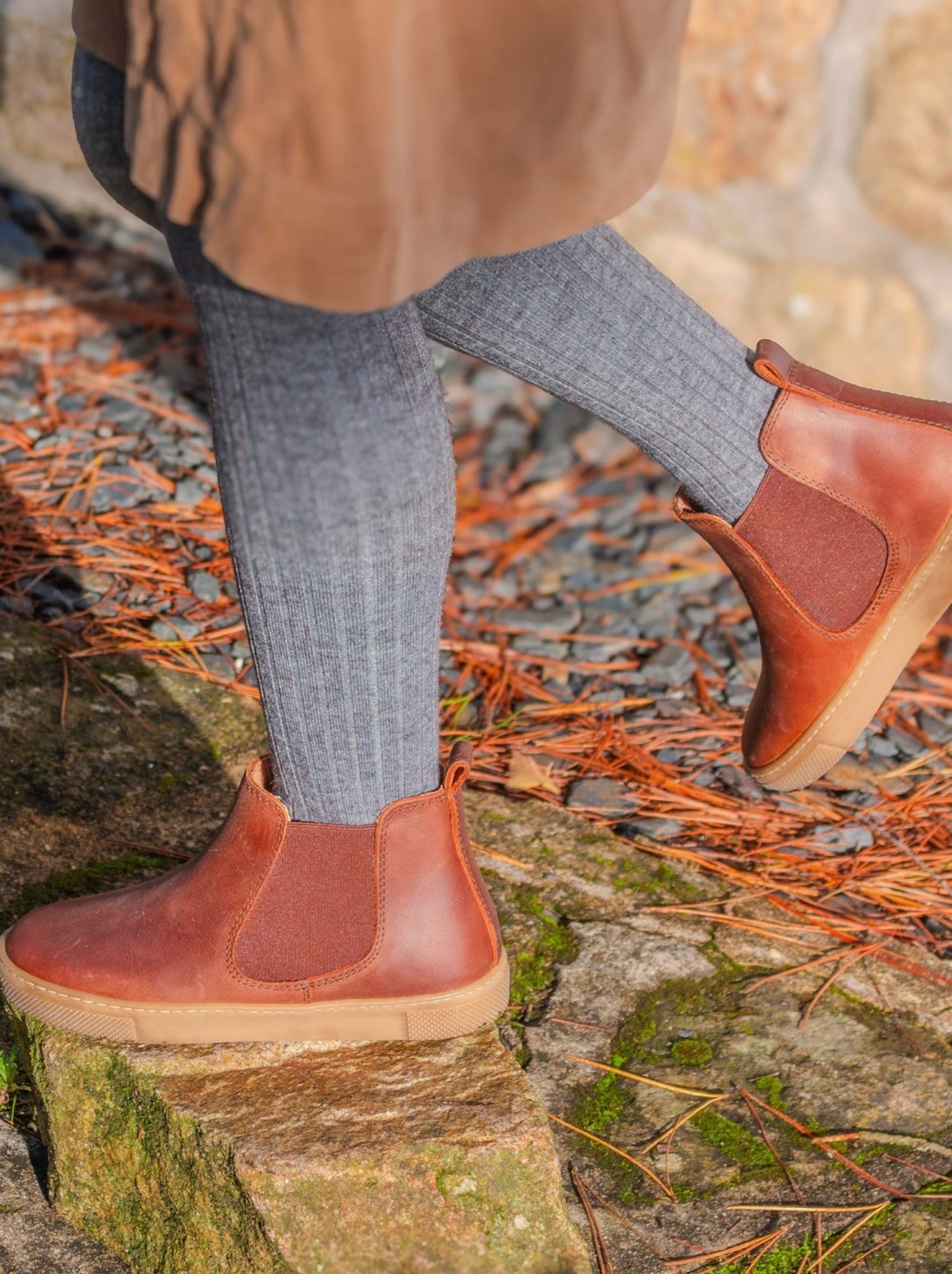 Boots Enfant En Cuir - Boni Kola - Bleu marine