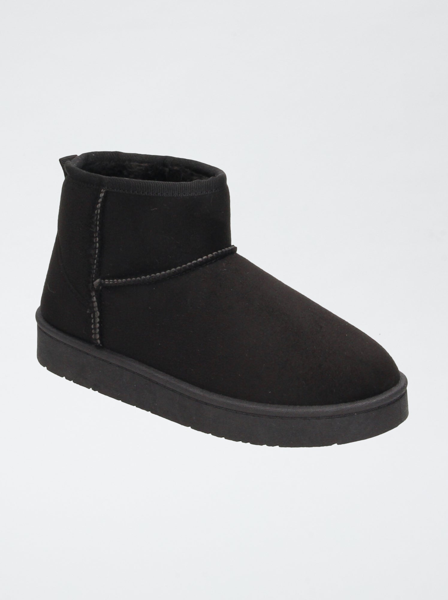 Boots fourrées en suédine - Noir