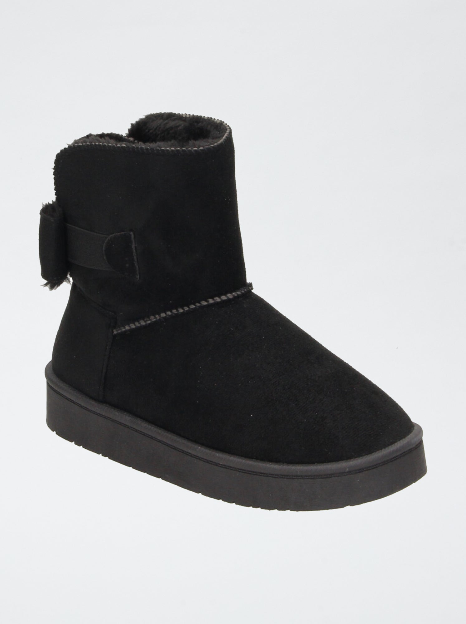 Boots fourrées en suédine - Noir