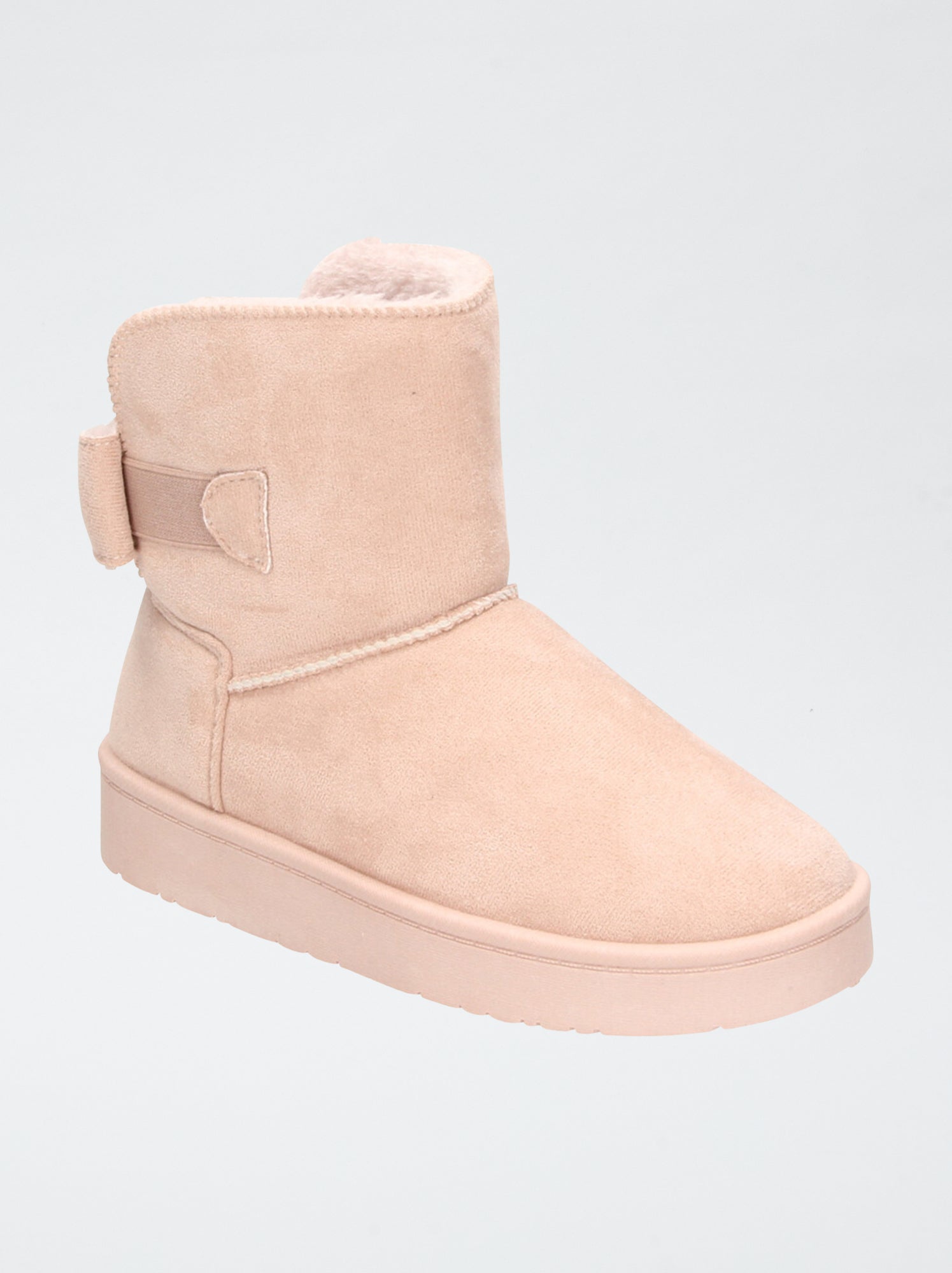 Boots fourrées en suédine - Rose