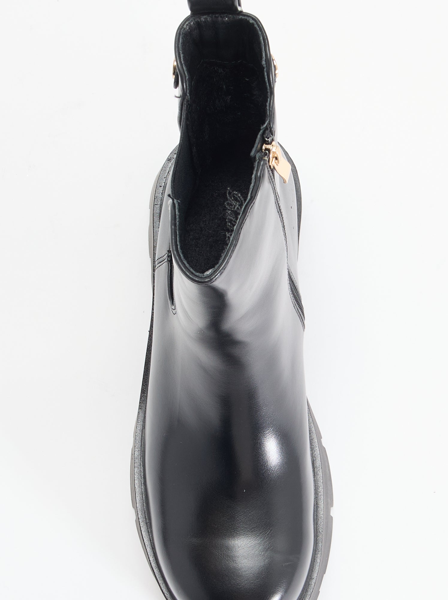 Boots mi-hautes en simili - Noir