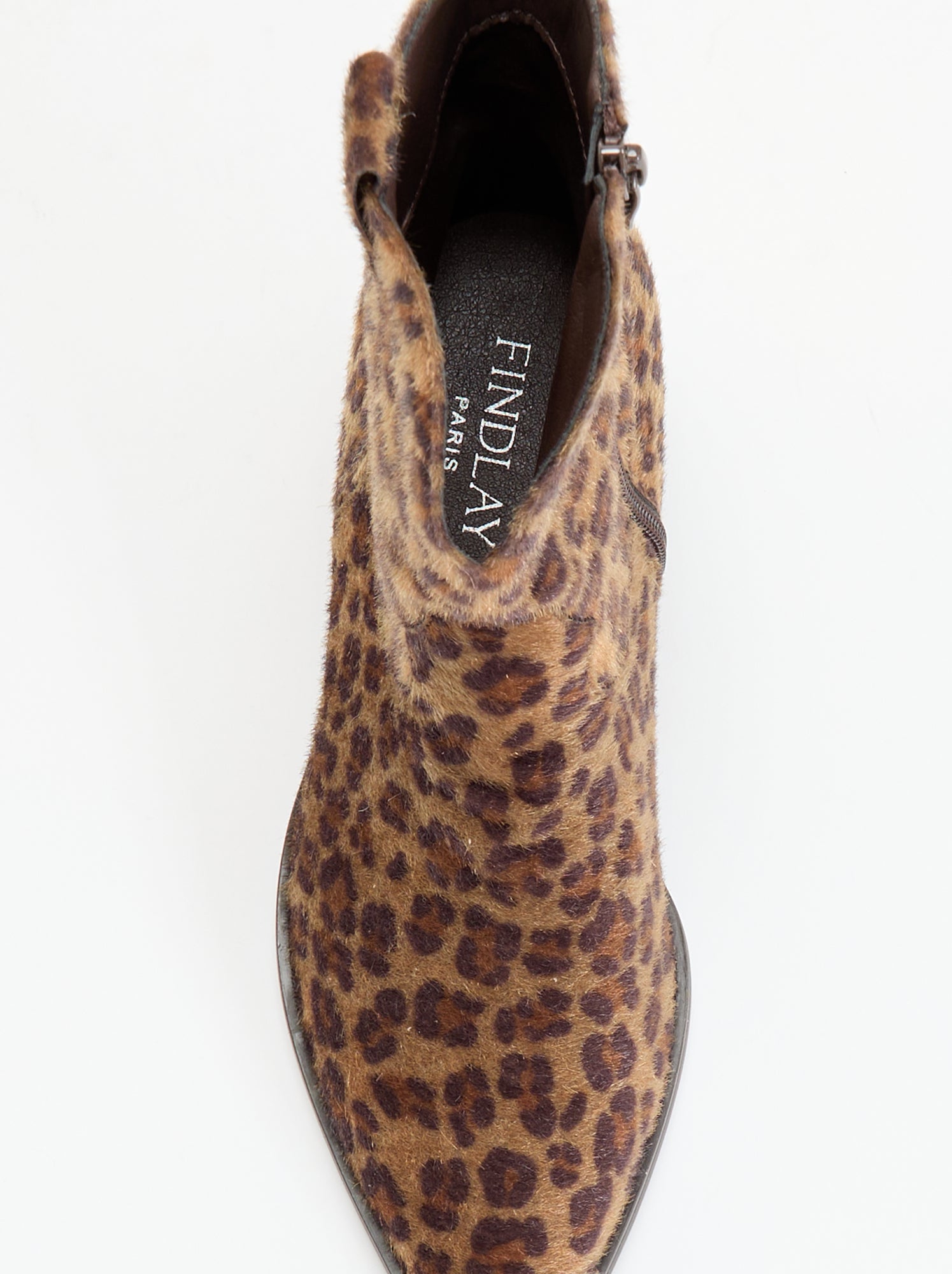 Boots style santiags imitation peau de vache - Marron (GJY05_2)