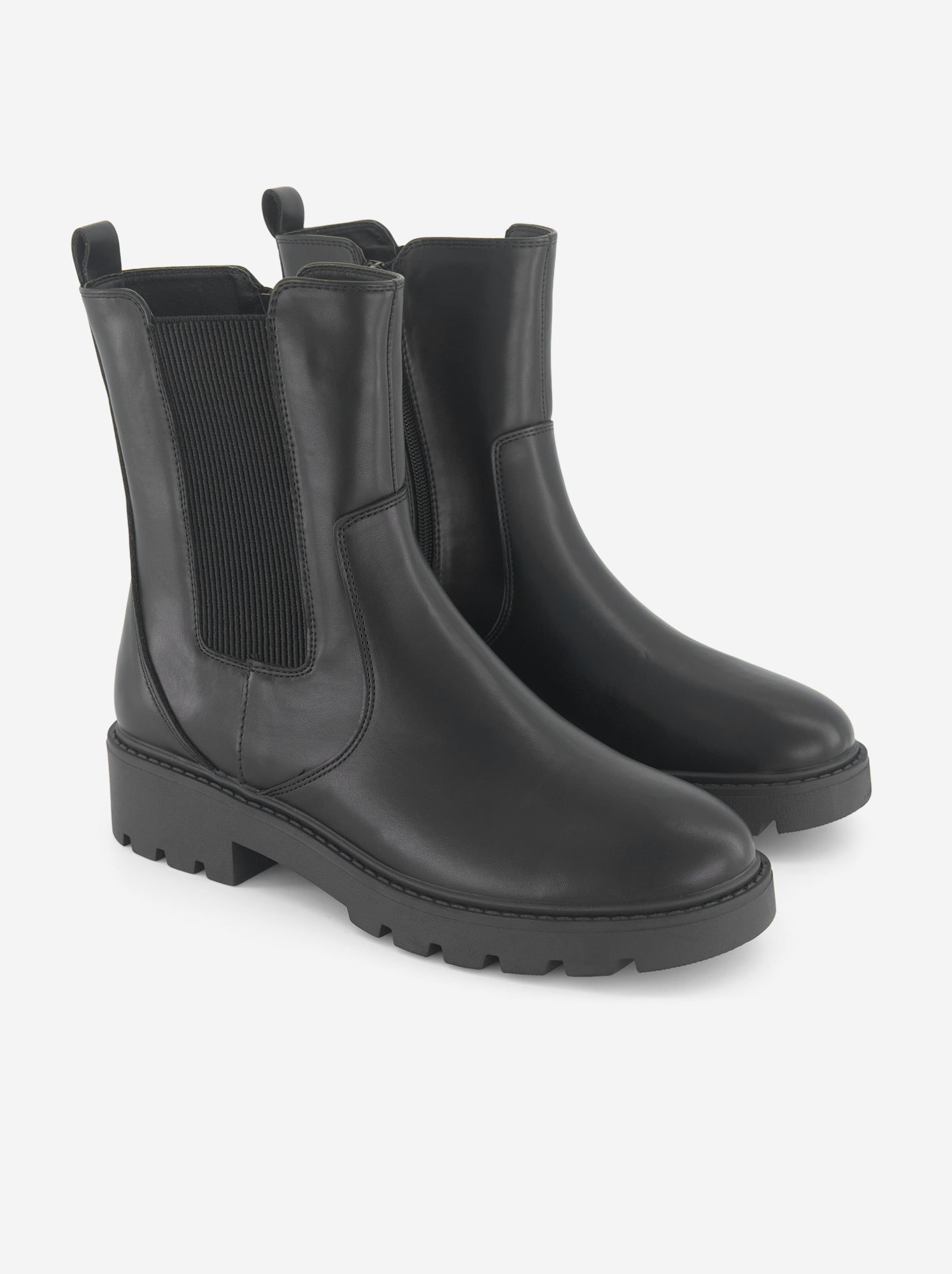 Boots talons plats - Noir