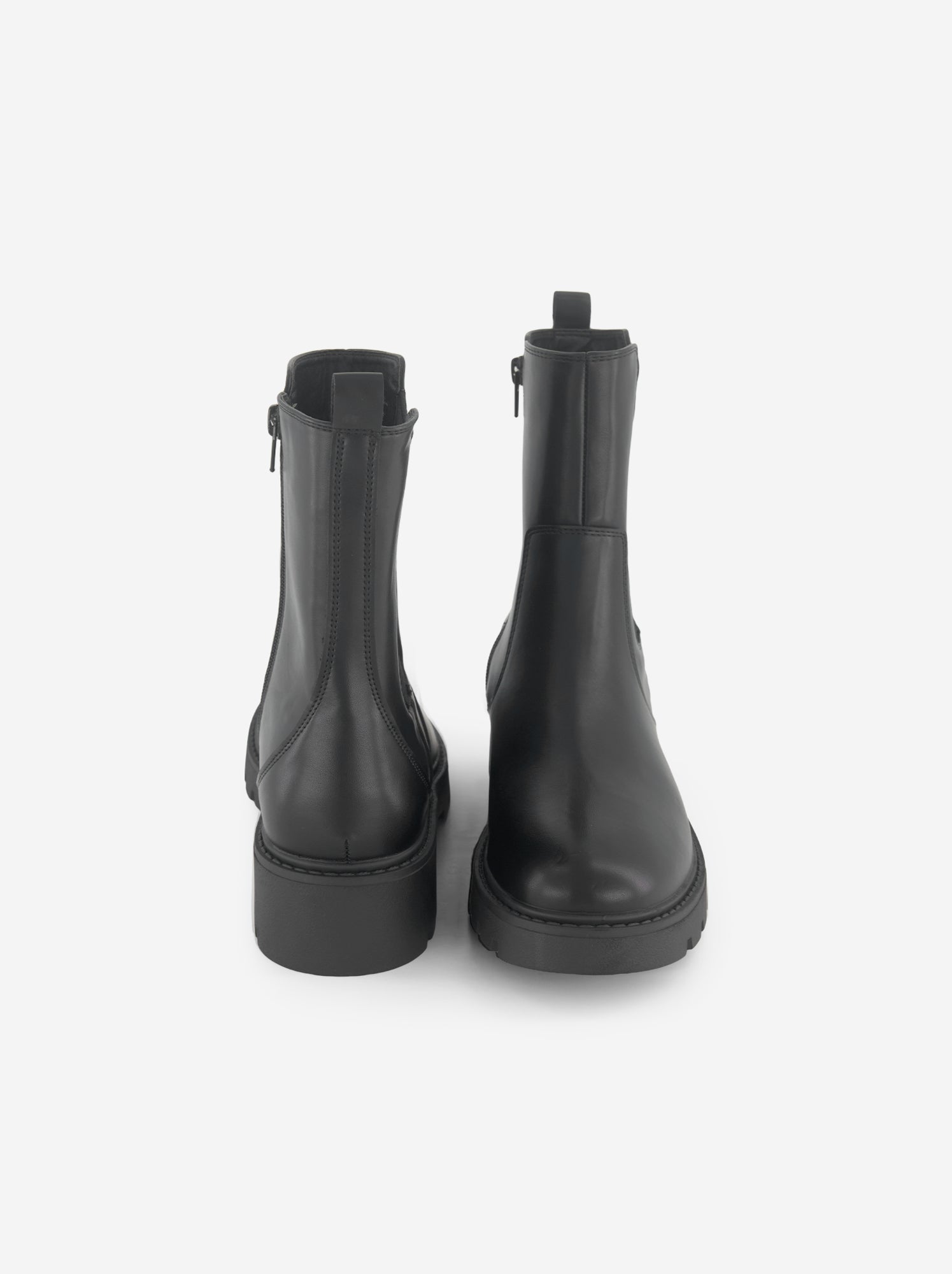 Boots talons plats - Noir