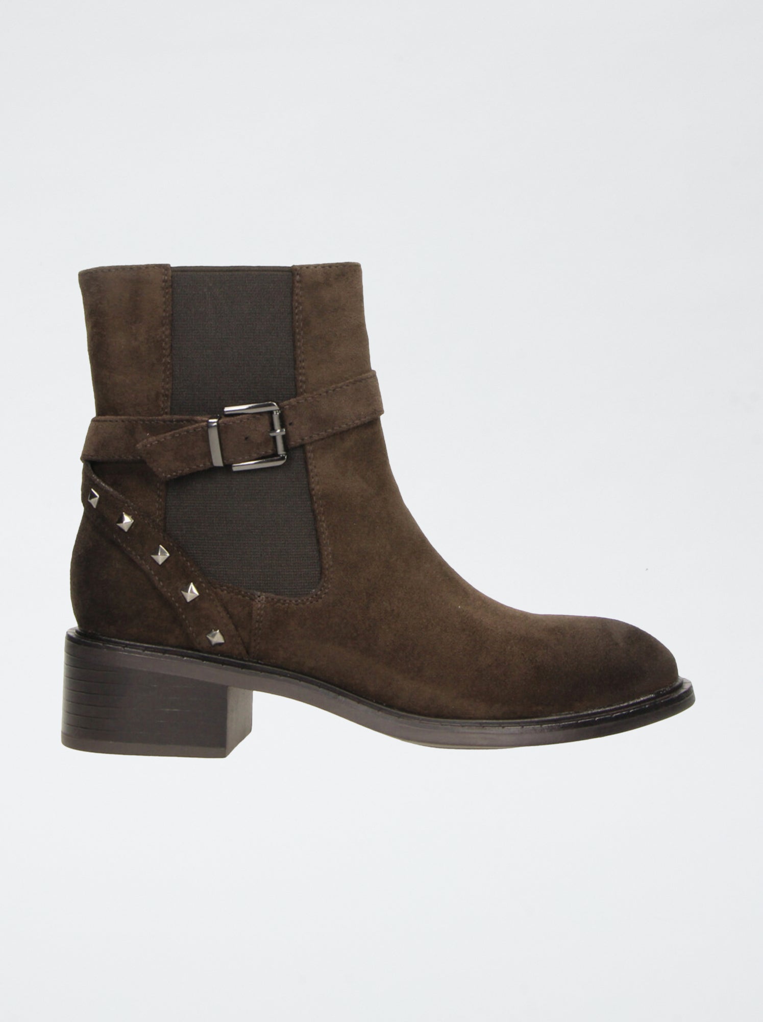Boots zippées en suédine - Marron